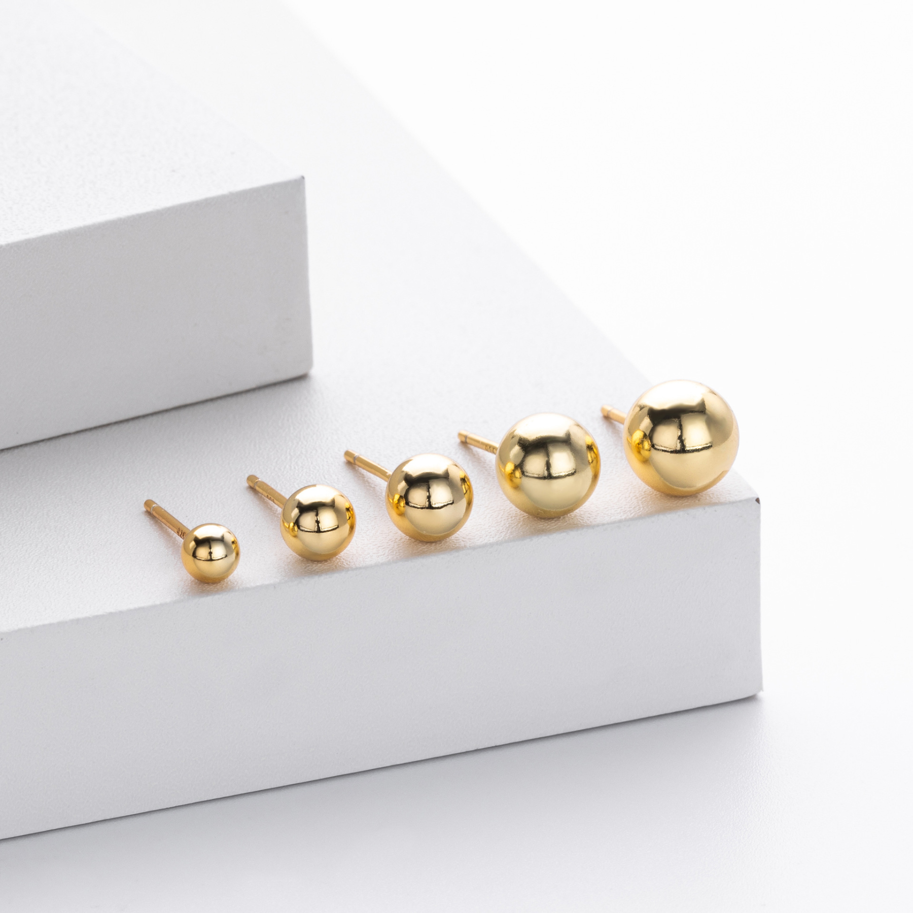 Classic Ball Stud Earrings — Pure Shine for Every Day
