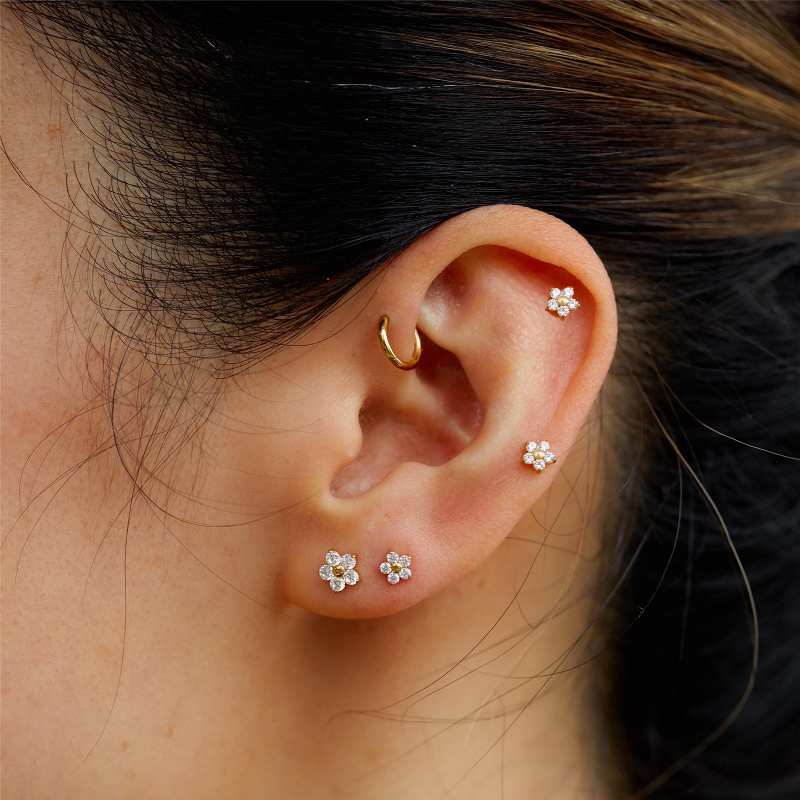 Mini flower Labret Stud (2 PCS)