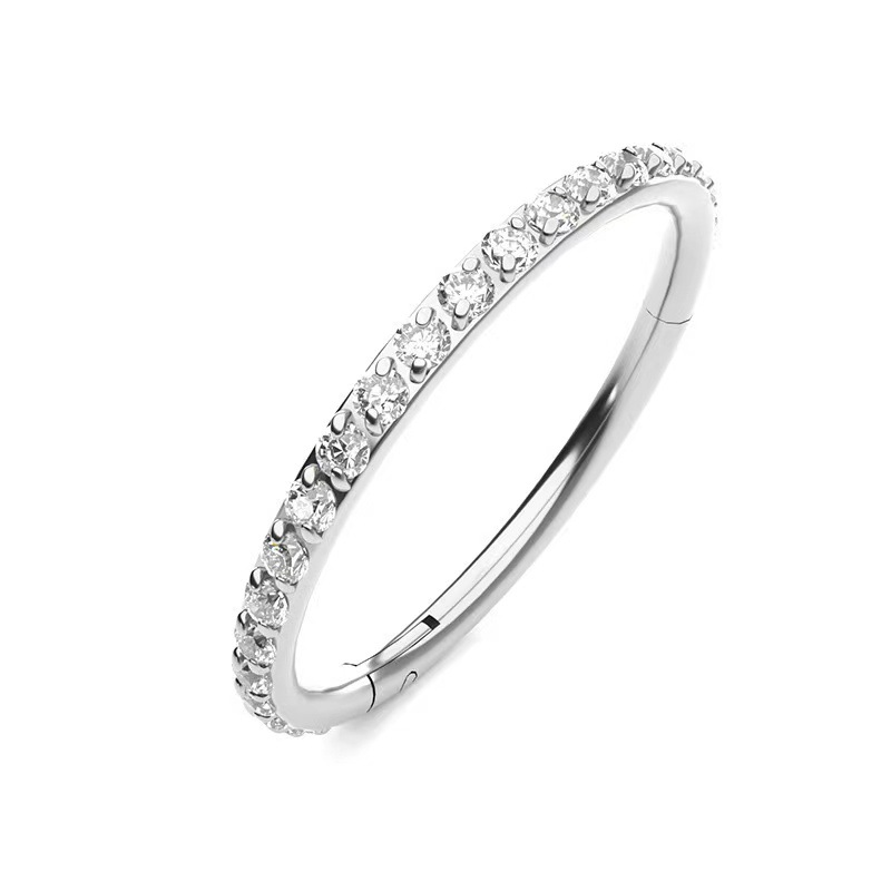 CZ Hinge Hoops (2 PCS)
