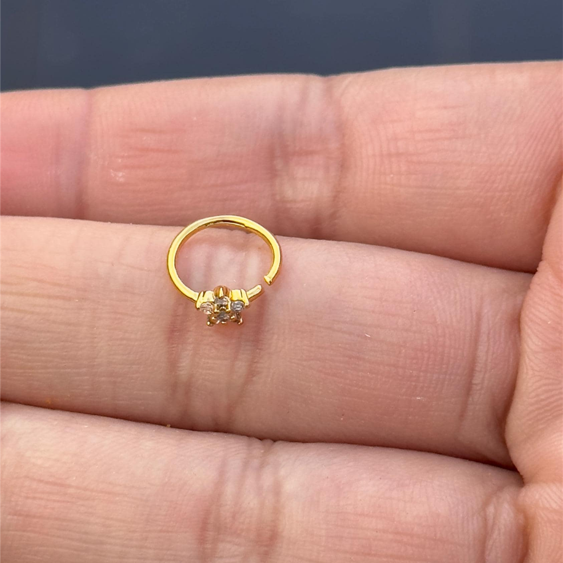 Flower Spark Nose Hoop