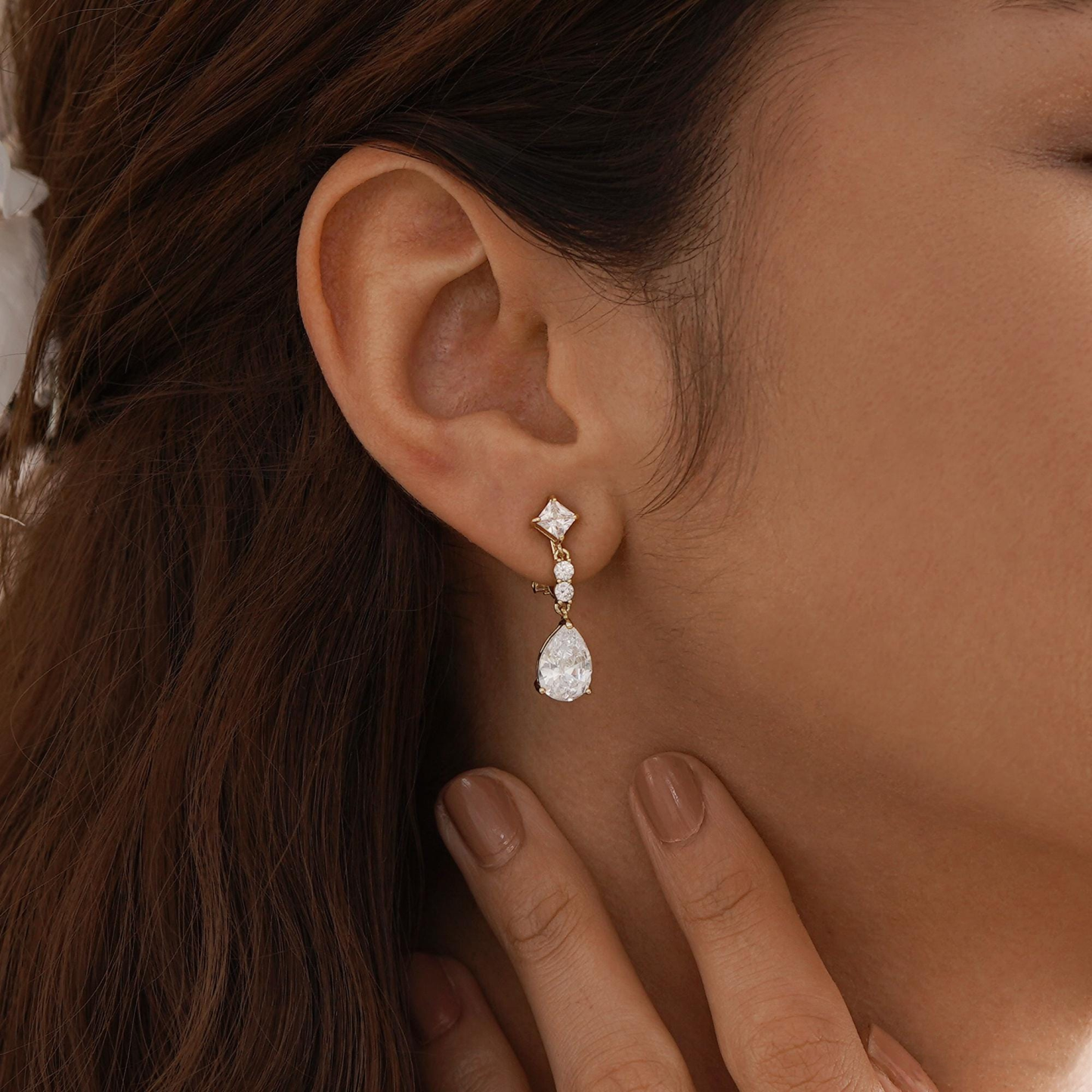 Dainty Clip-On Diamond Earrings