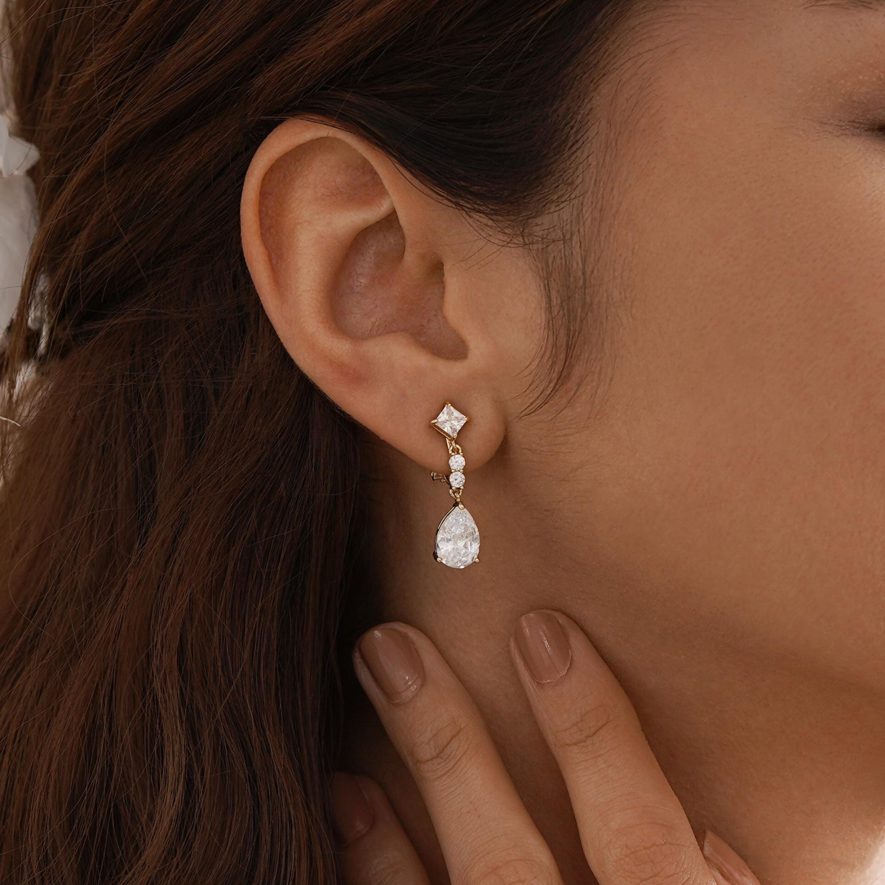 Dainty Clip-On Diamond Earrings