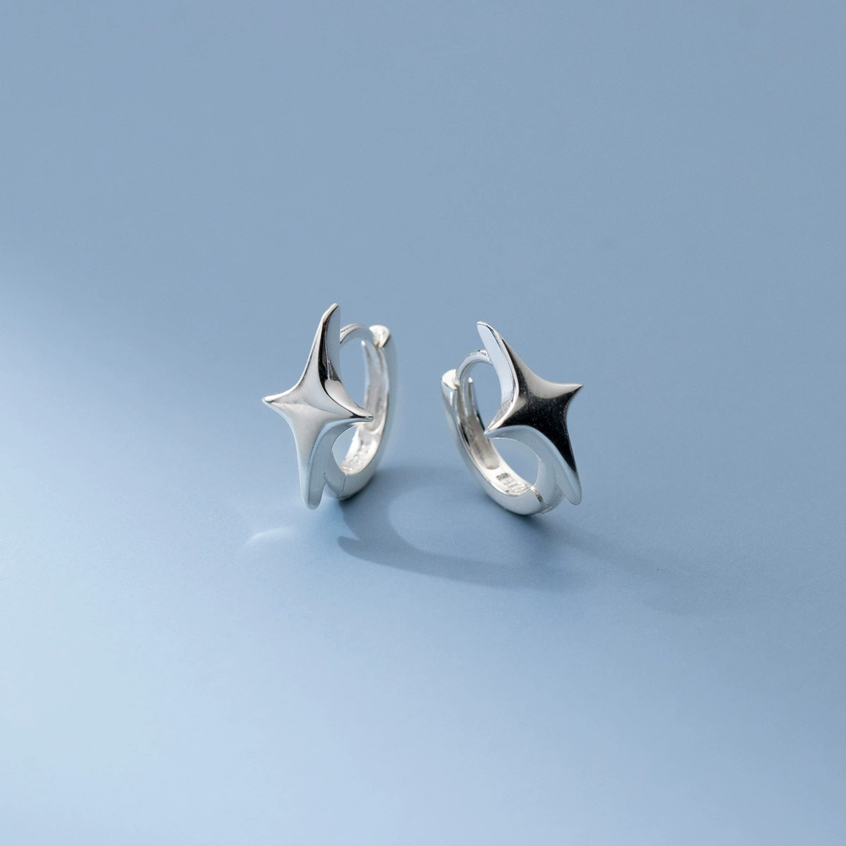 North Star Huggie Hoop Earring — A Tiny Spark for Everyday Shine