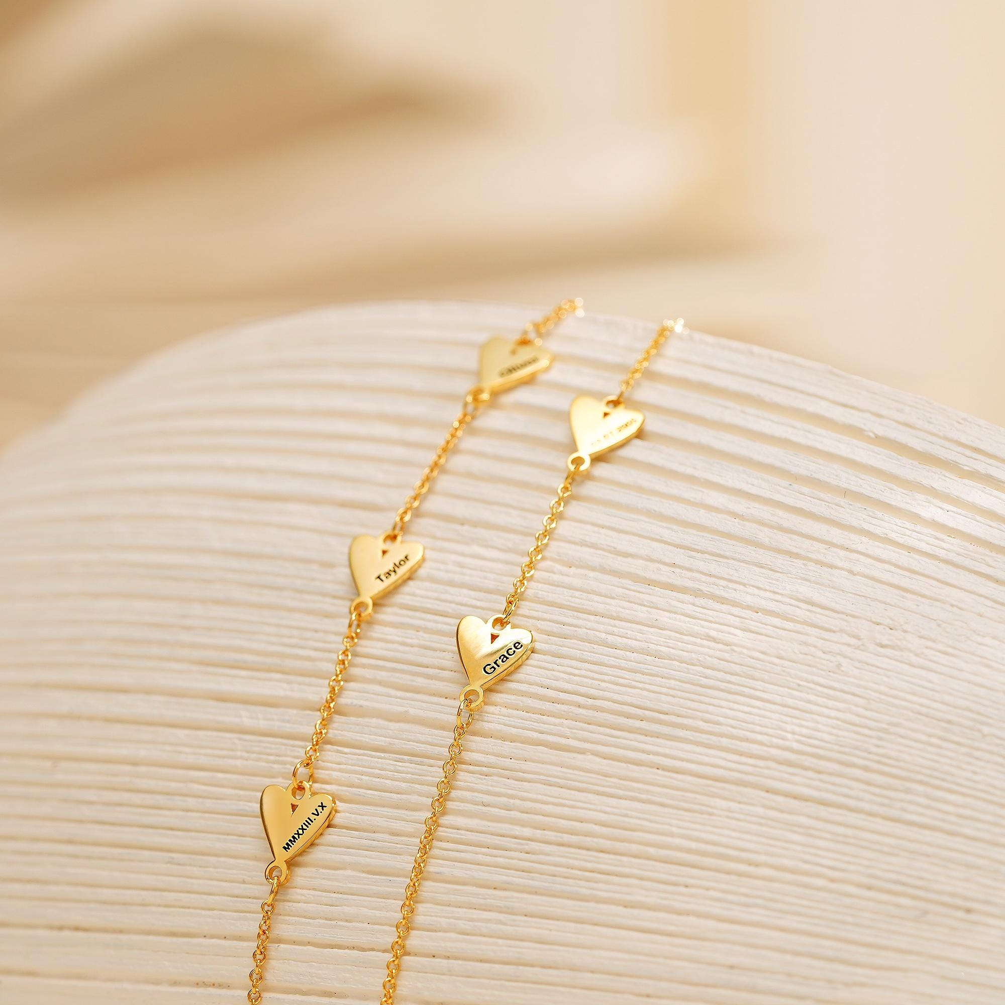 Personalized Heart Name Bracelet