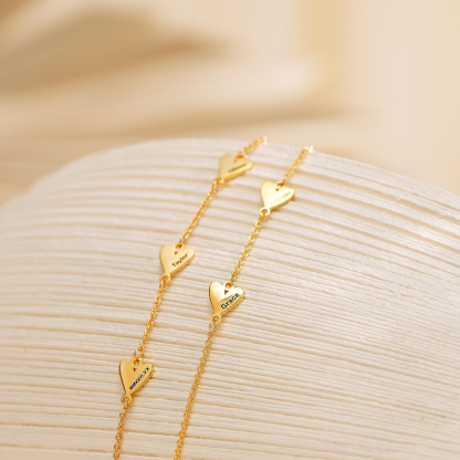 Personalized Heart Name Bracelet