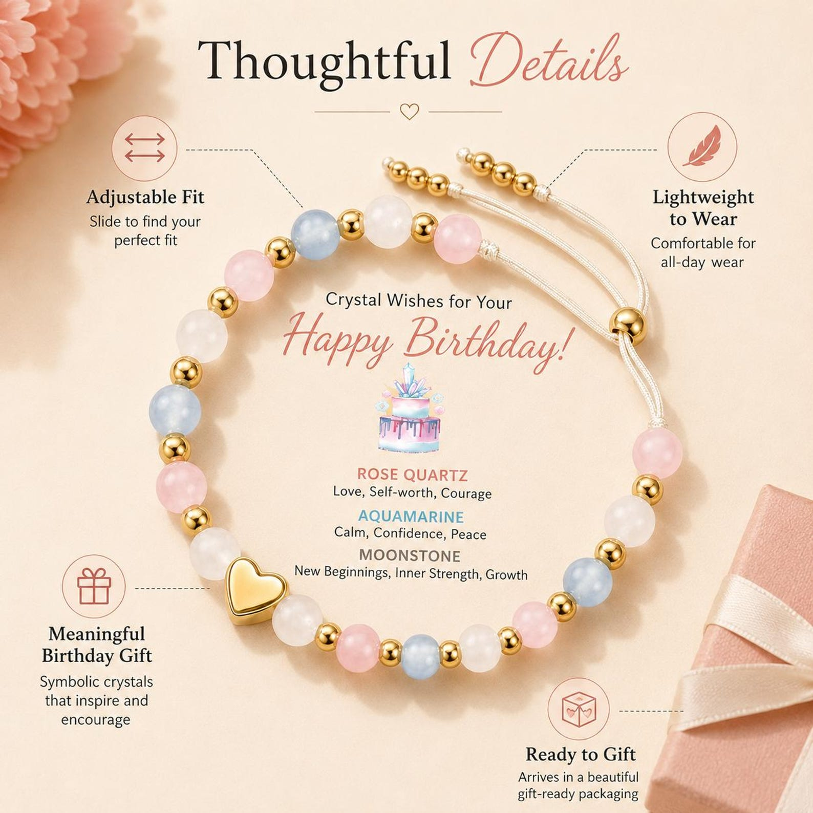 Crystal Bracelet — Soft Luck Around Your Wrist