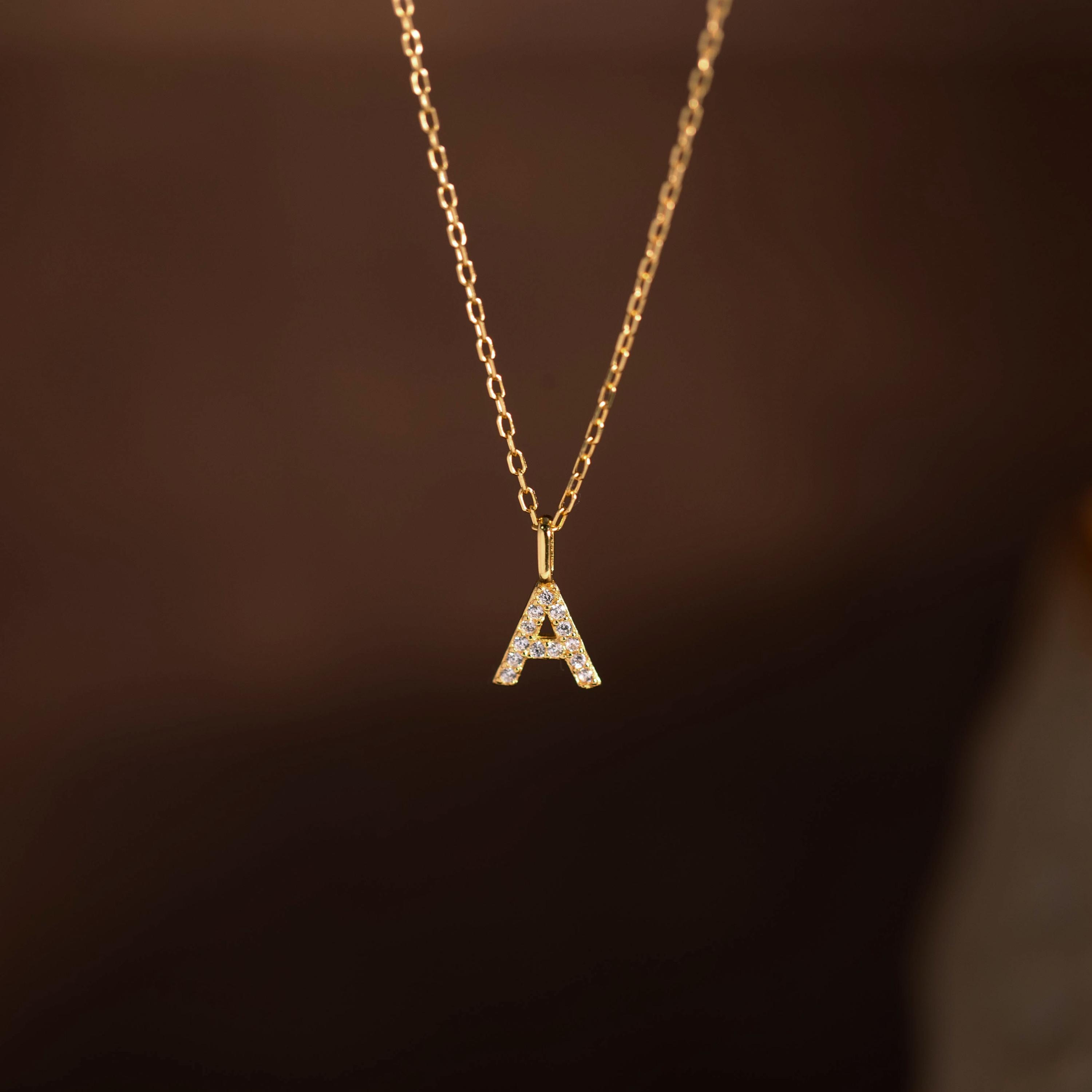 Minimalist Diamond Initial Necklace – A Little Sparkle, A Lot of Meaning