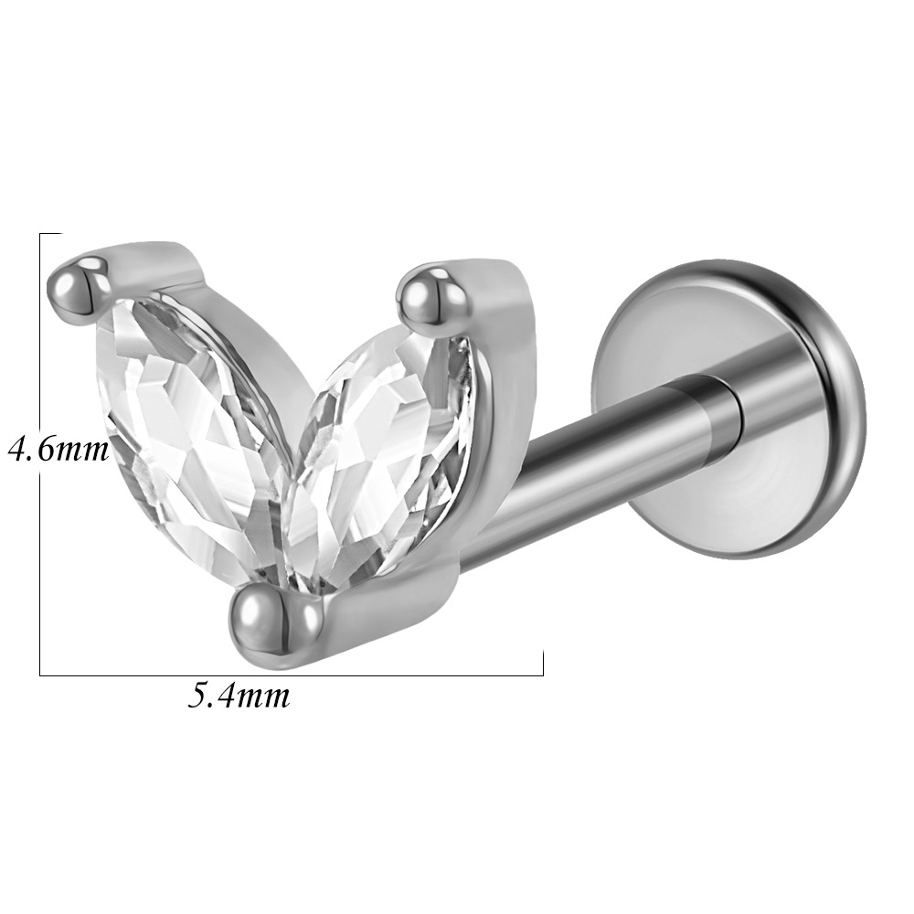 Marquise CZ Stud Earrings — Petal-Like Sparkle for Your Ear Stack