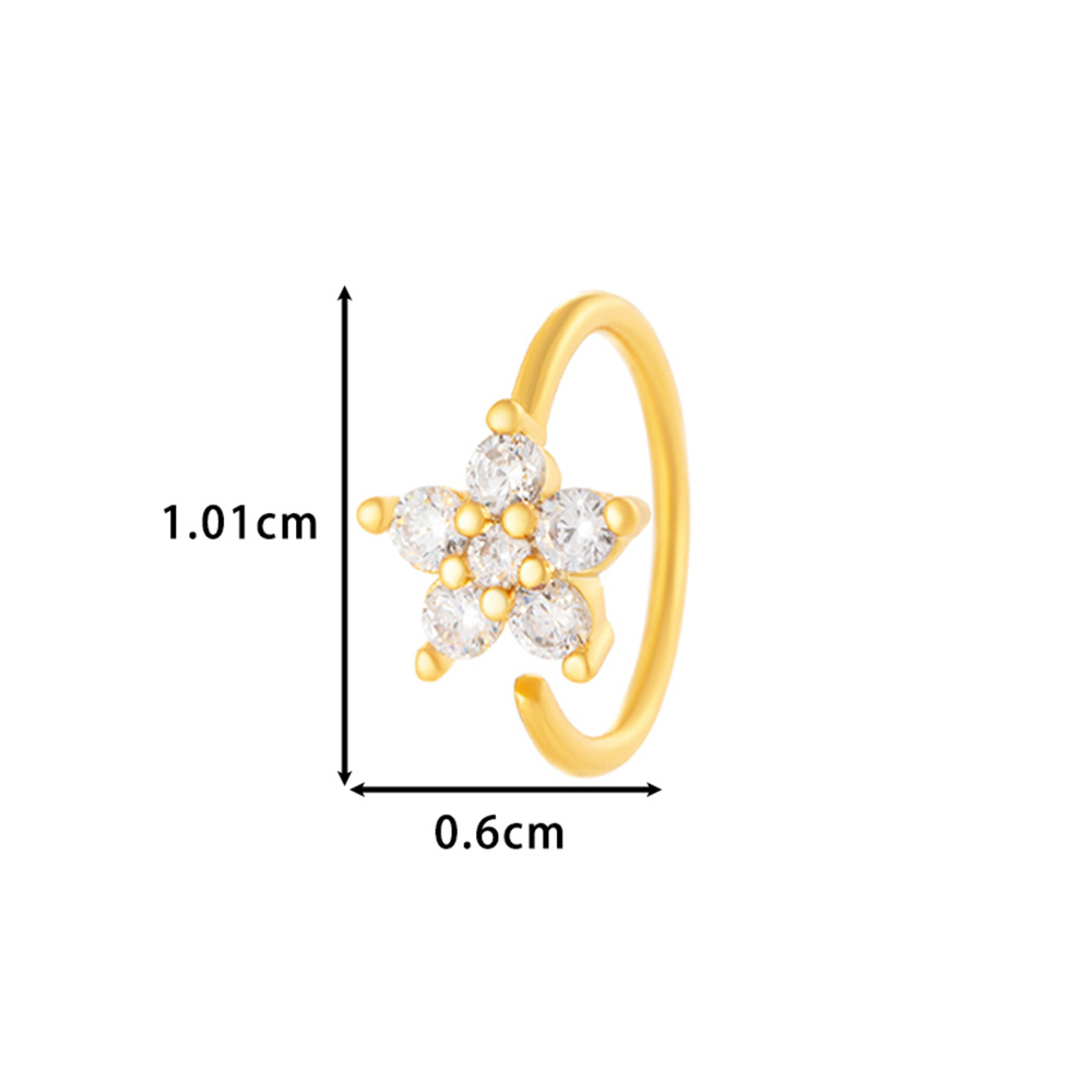 Flower Spark Nose Hoop