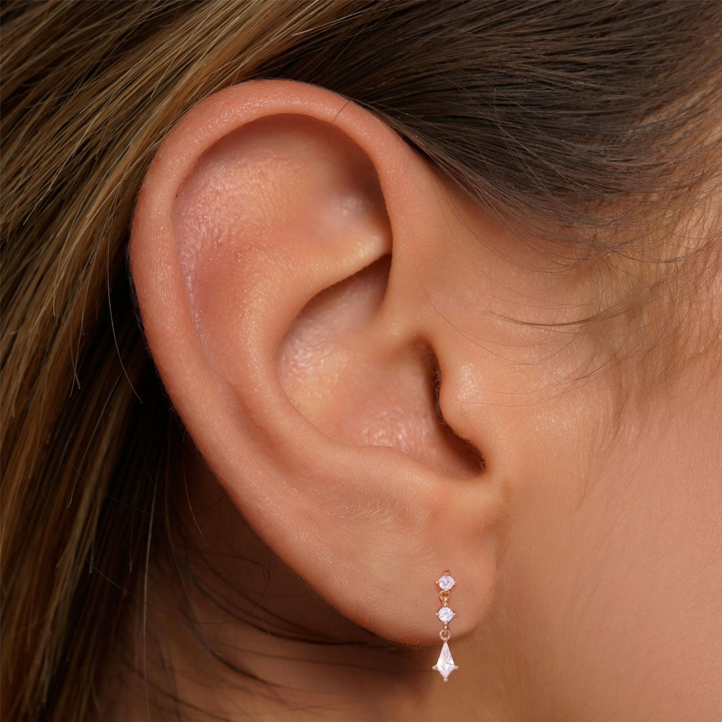 Sterling Silver Cz Dangle Labret (1 PC)