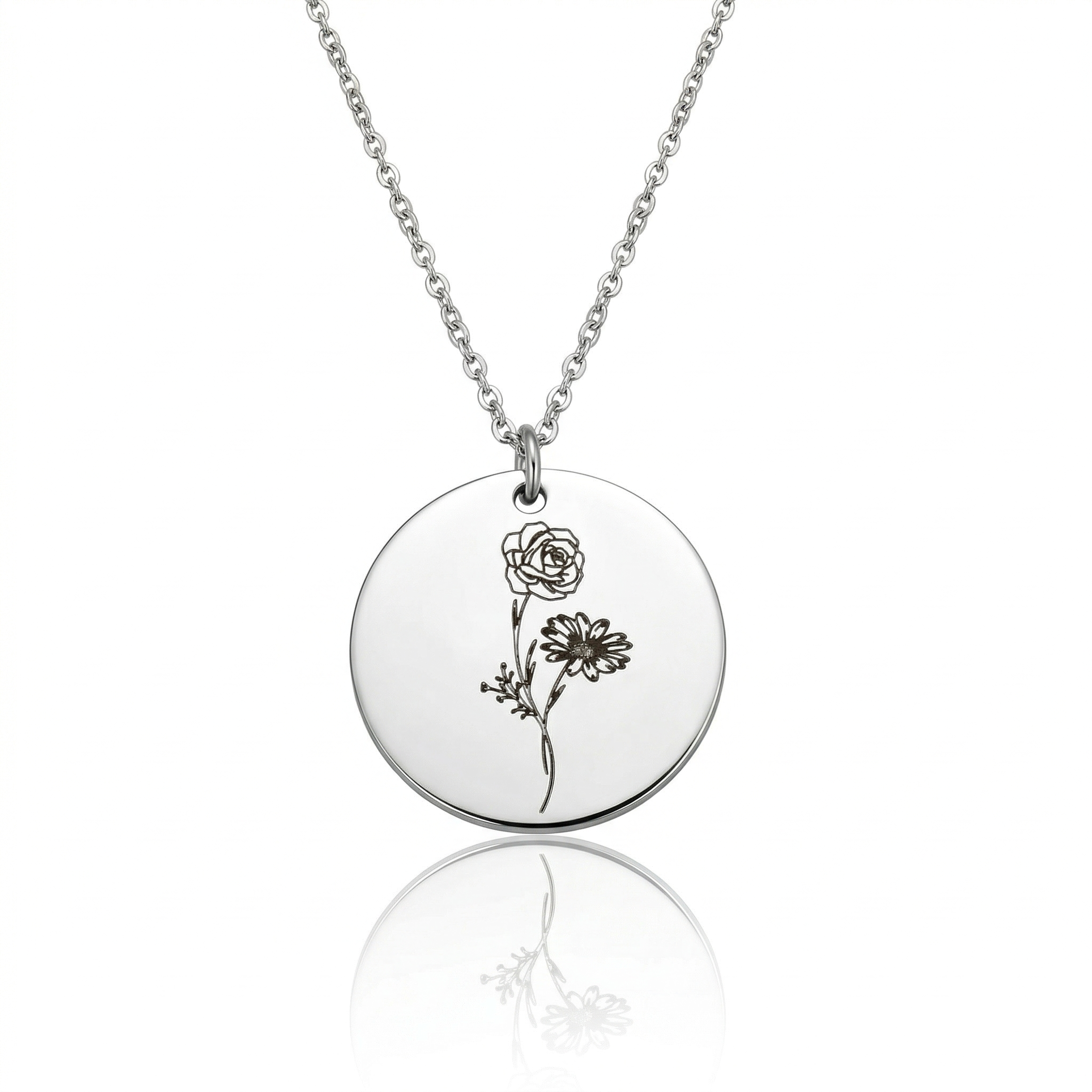 Personalized Family Bouquet Flower Necklace Combined BirthFlower