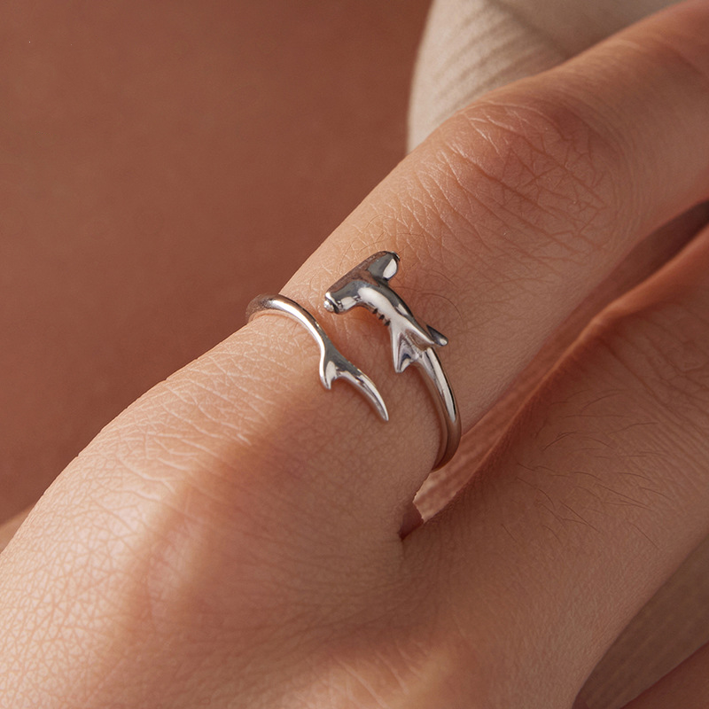 Sterling Silver Hammerhead Shark Ring