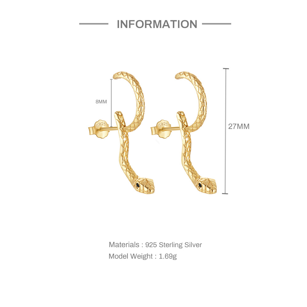 Snake Wrap Stud Earrings