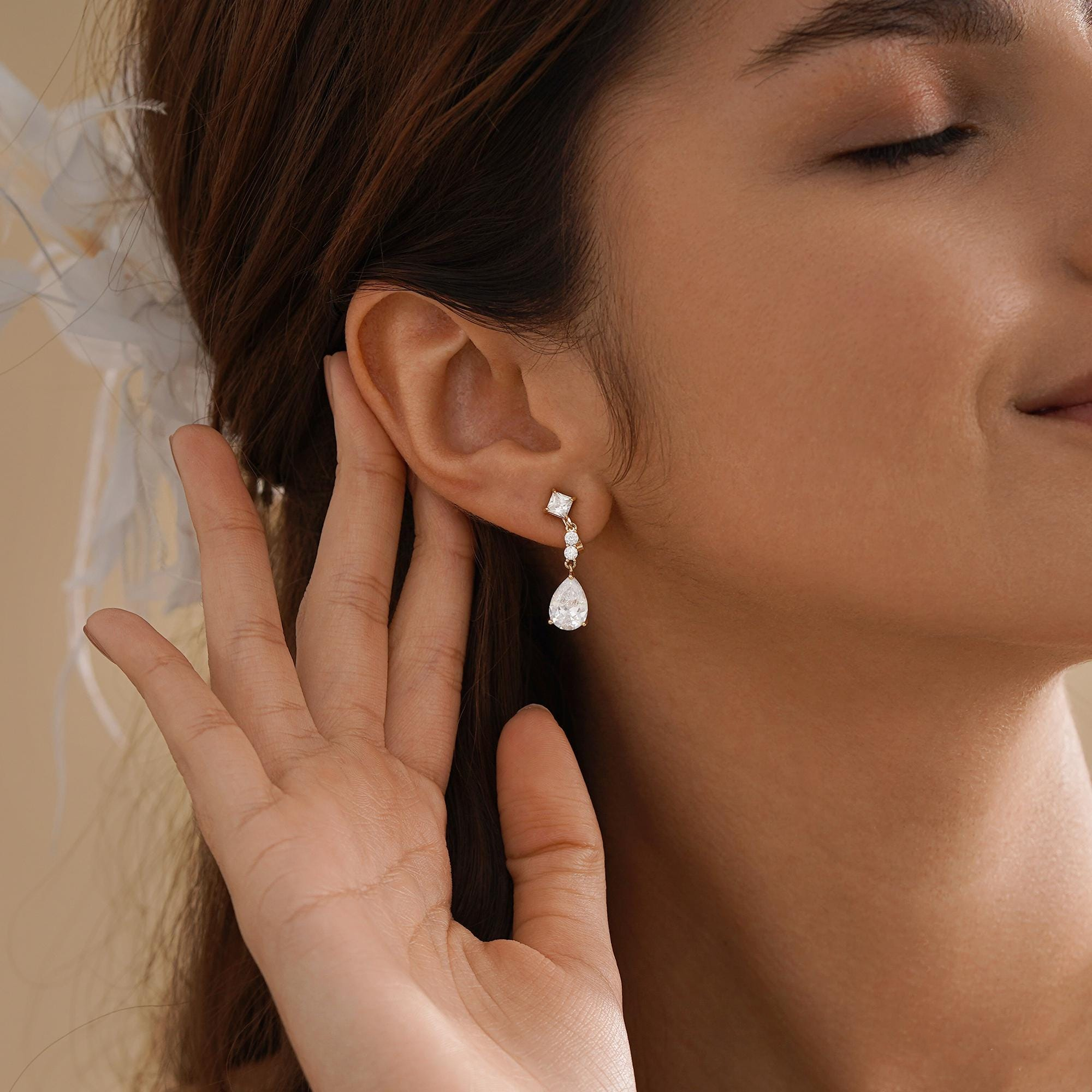 Dainty Clip-On Diamond Earrings