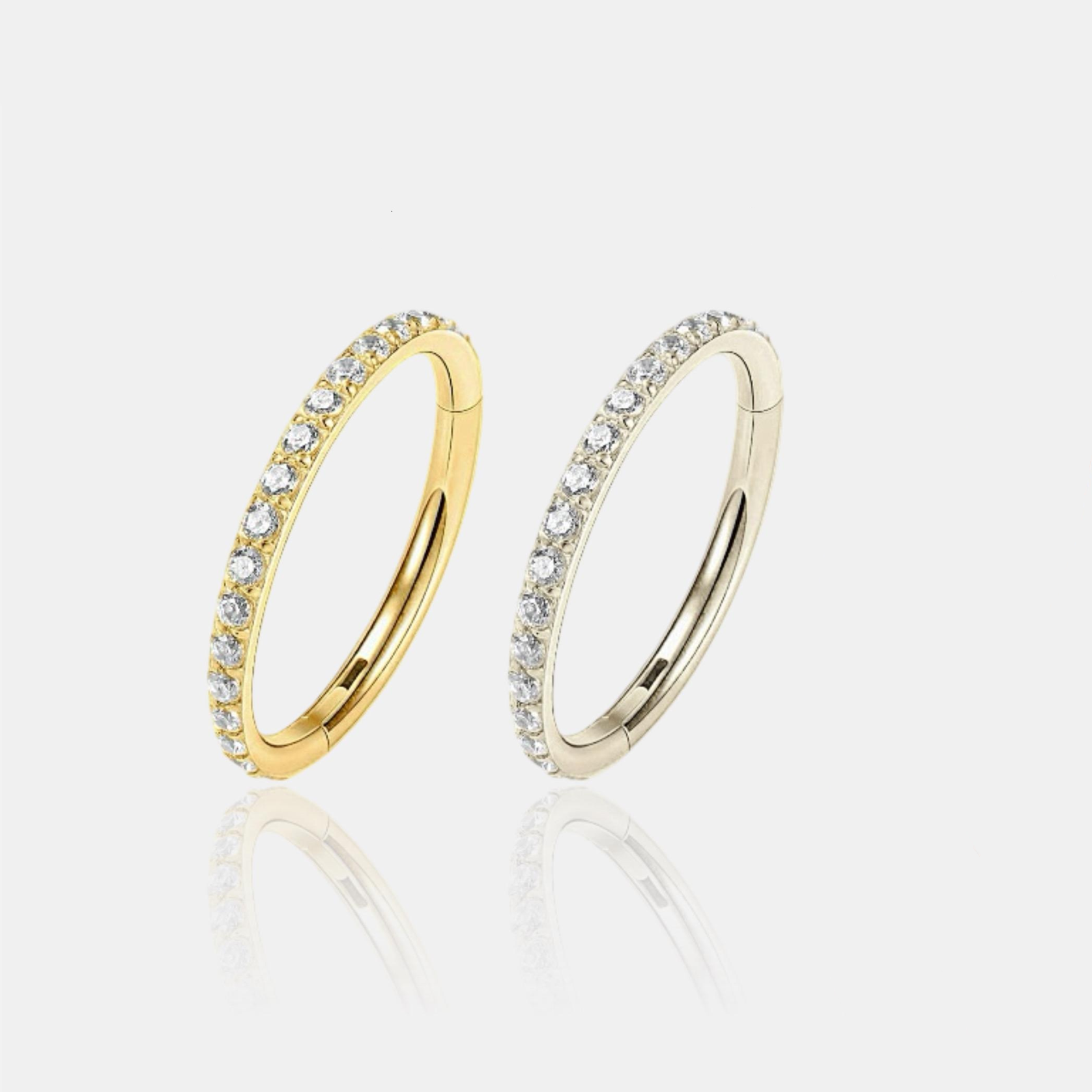 CZ Hinge Hoops (2 PCS)