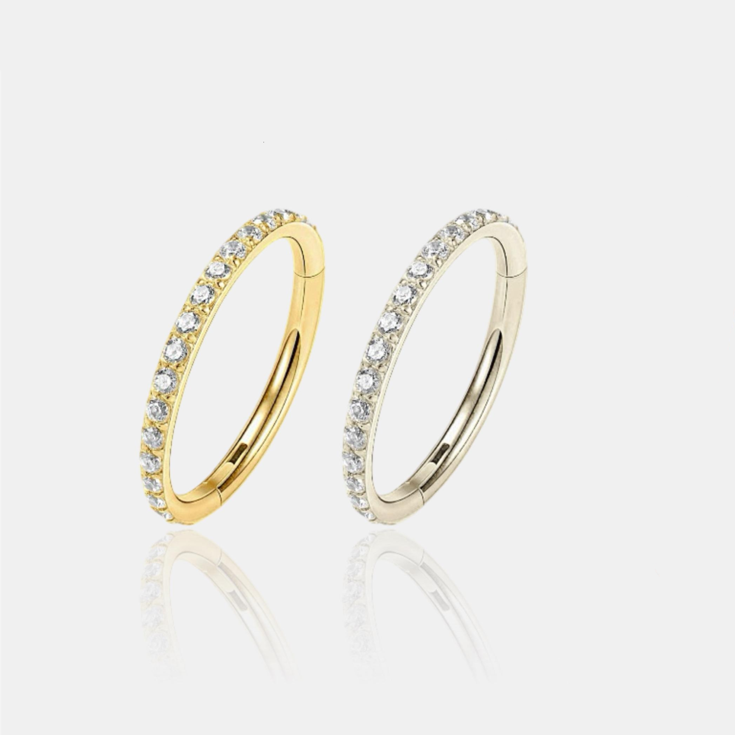 CZ Hinge Hoops (2 PCS)