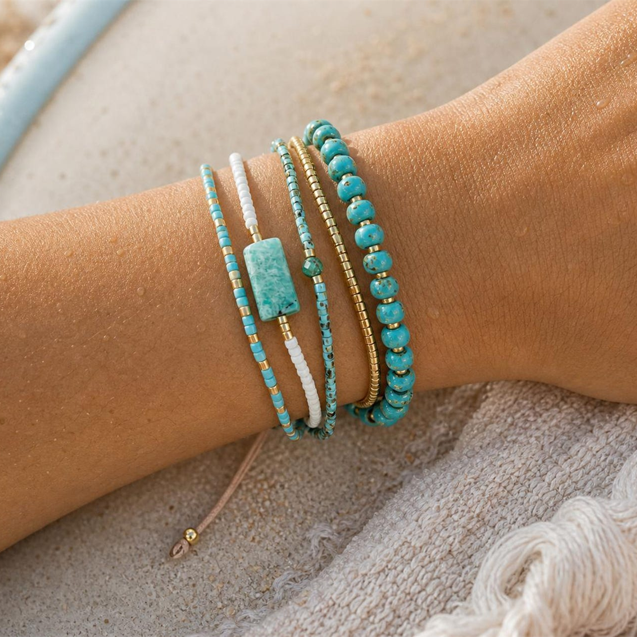 Turquoise Bracelet Stack — Ocean Calm Around Your Wrist