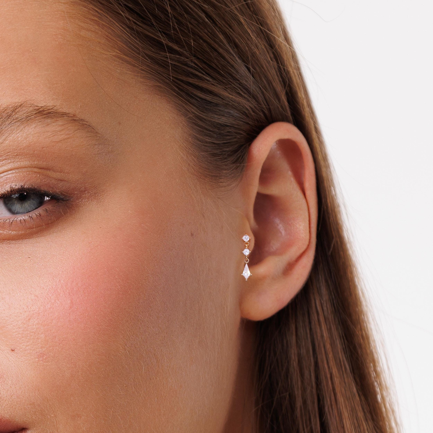 Sterling Silver Cz Dangle Labret (1 PC)