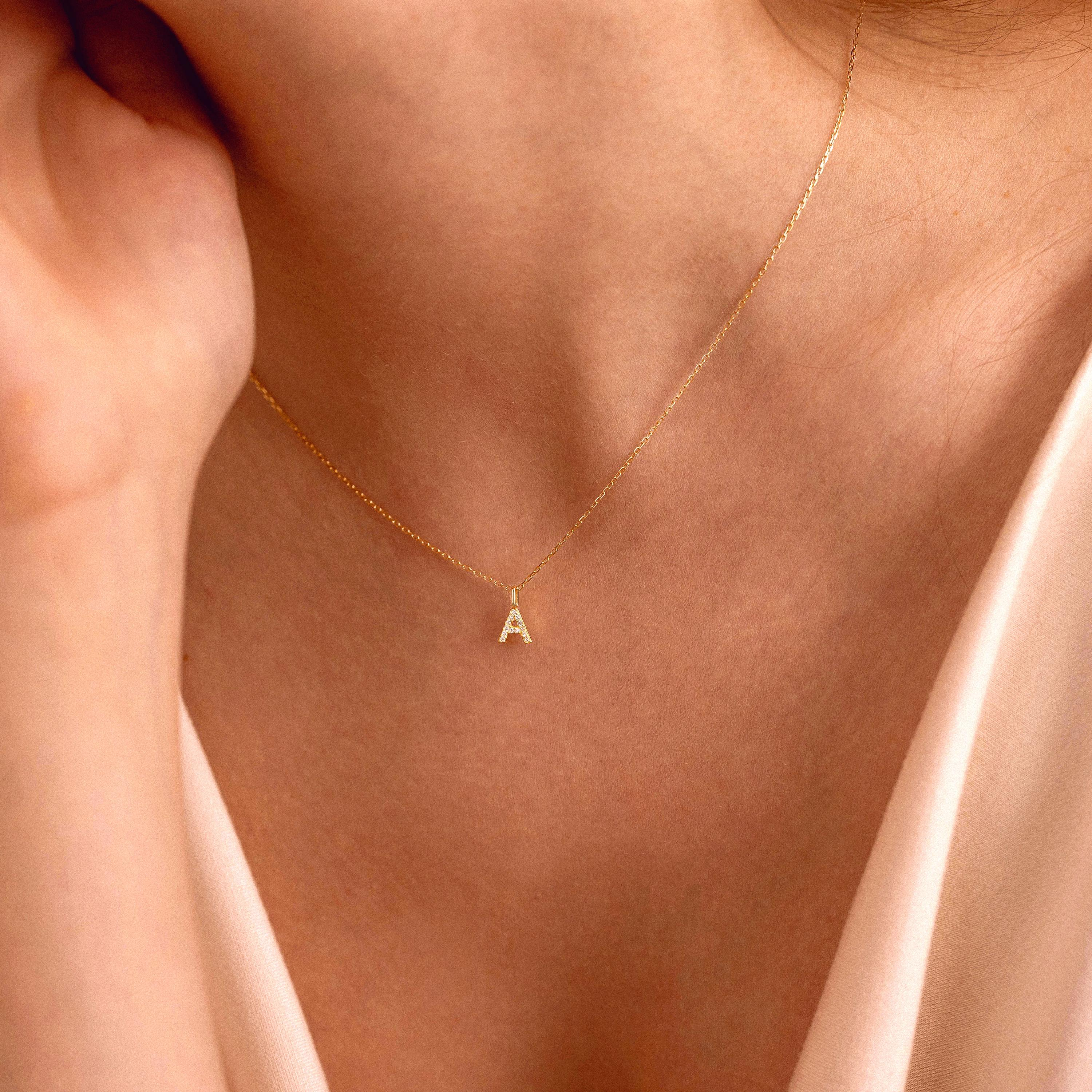 Minimalist Diamond Initial Necklace – A Little Sparkle, A Lot of Meaning