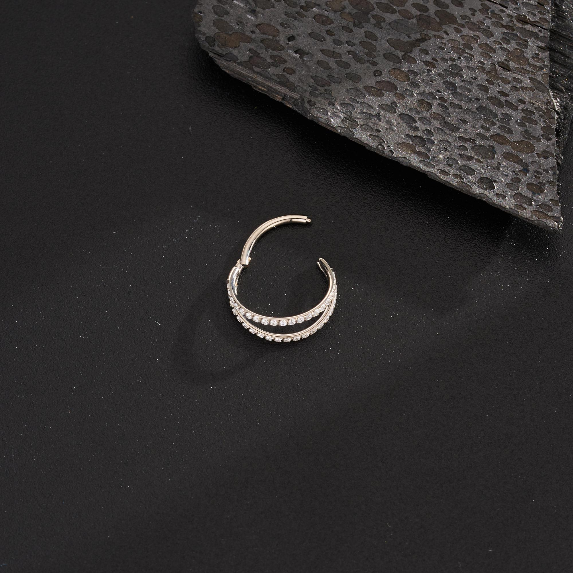 CZ Double Hoops — Two Lines of Everyday Sparkle