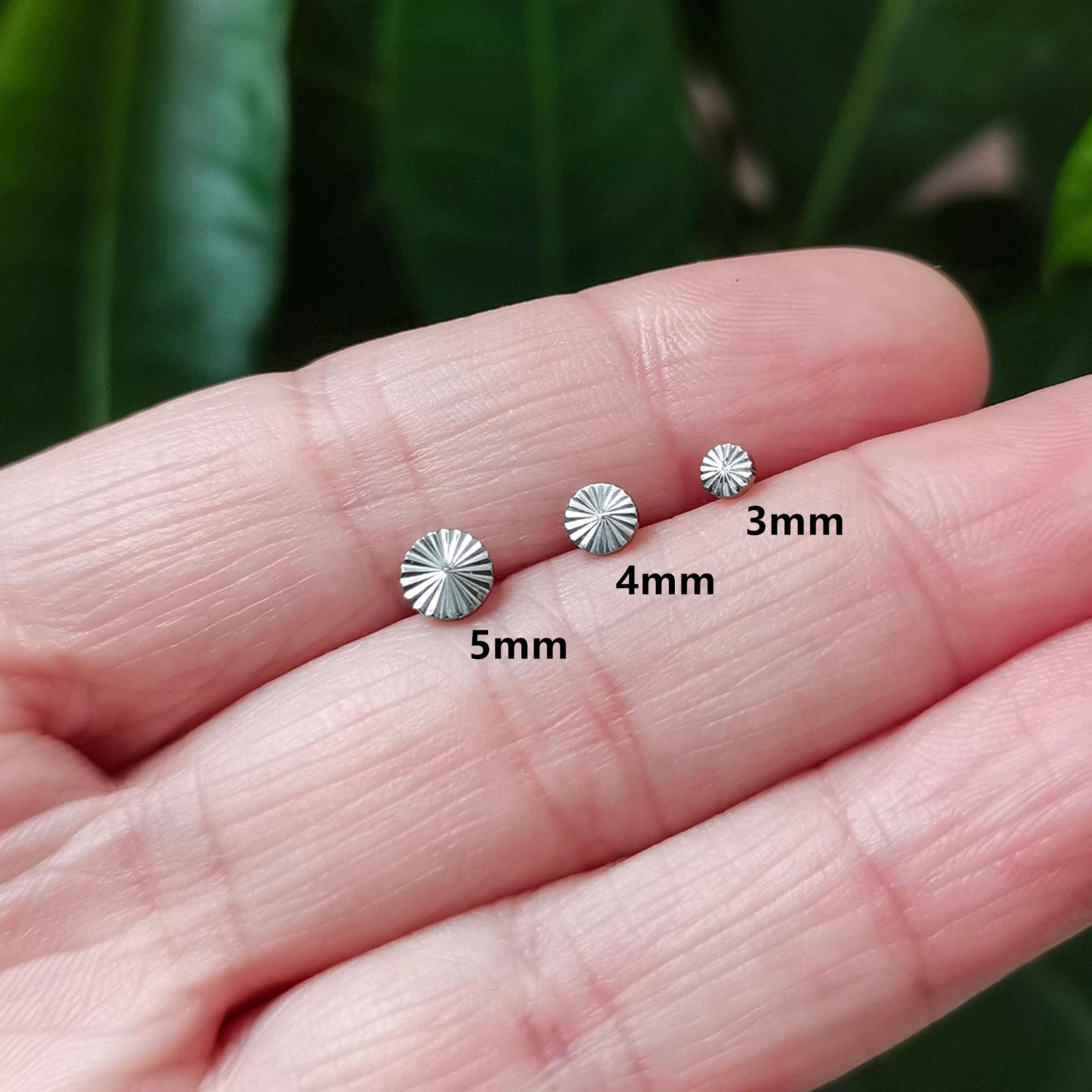 Whorl Disc Push Pin Labret Stud(2 PCS)