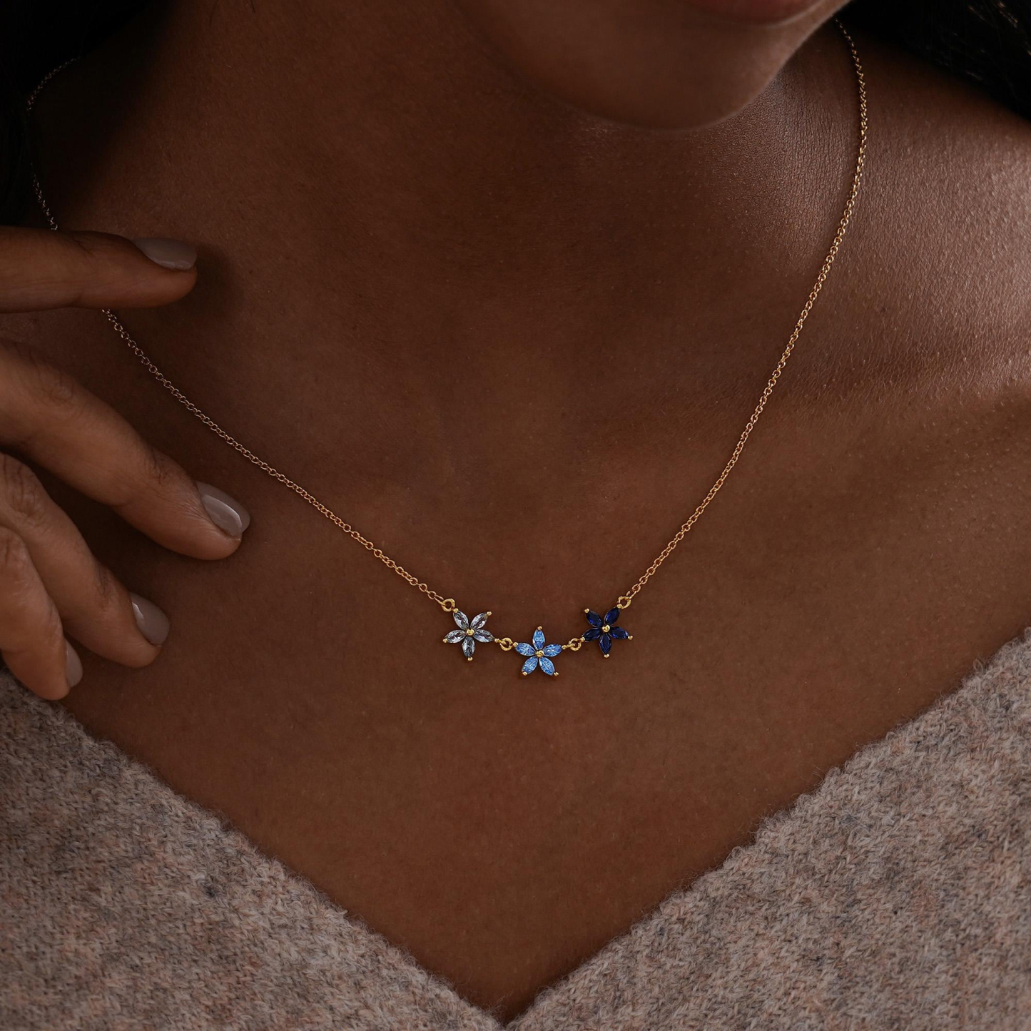 Personalized Family Birthstone Necklace–Forever in Bloom
