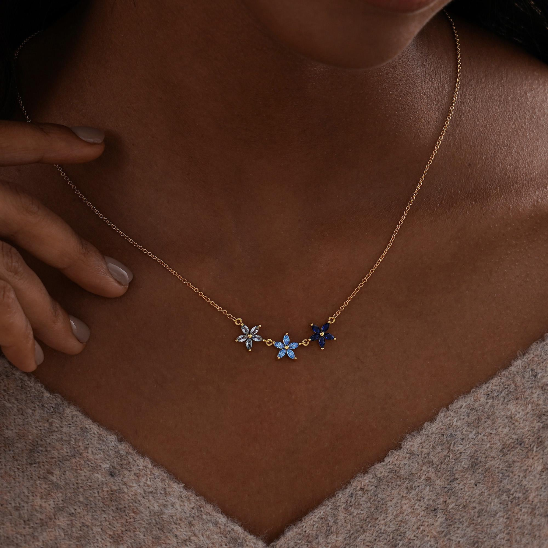 Personalized Family Birthstone Necklace–Forever in Bloom