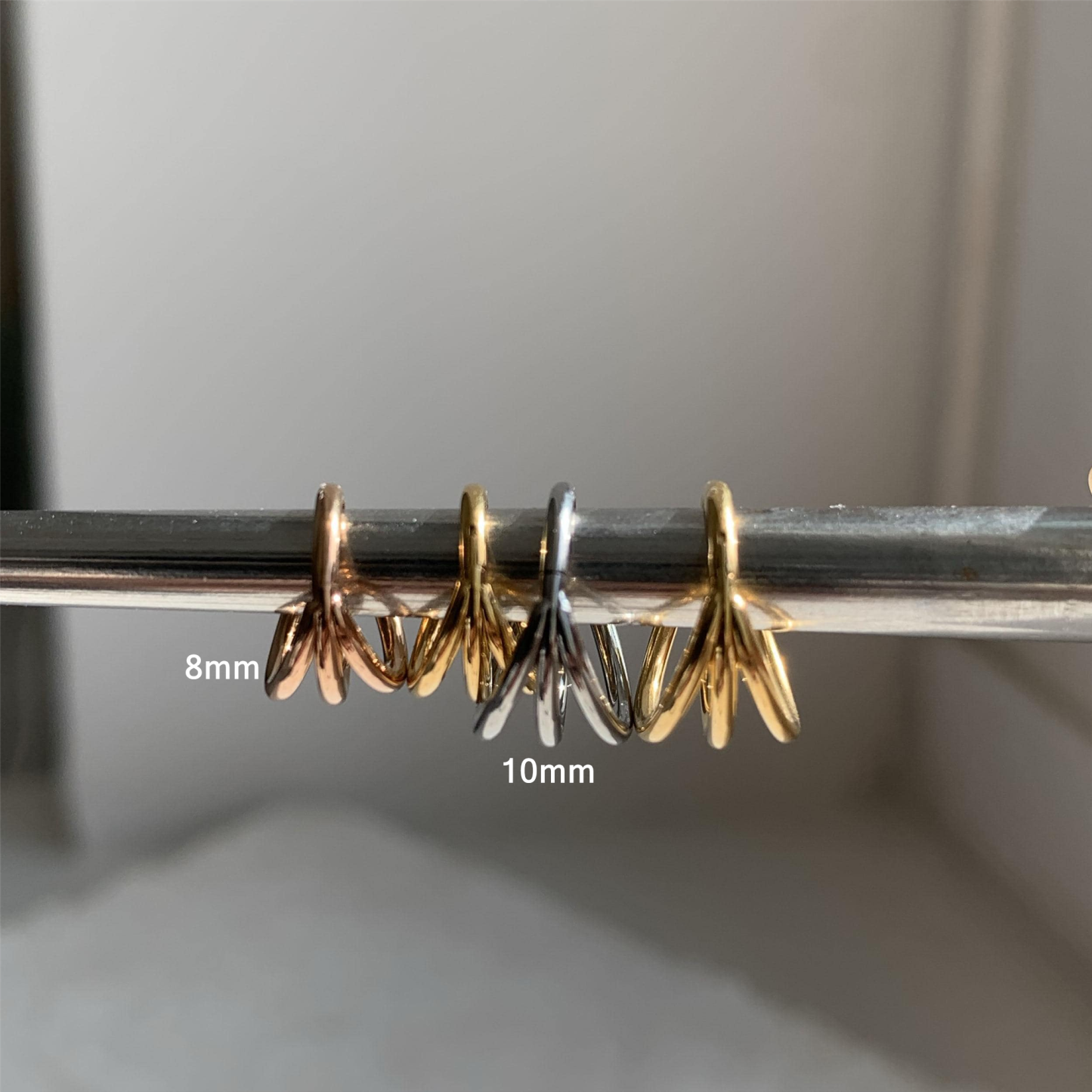 Triple Hinged Ear Cuff Earrings — Three Lines, One Effortless Stack