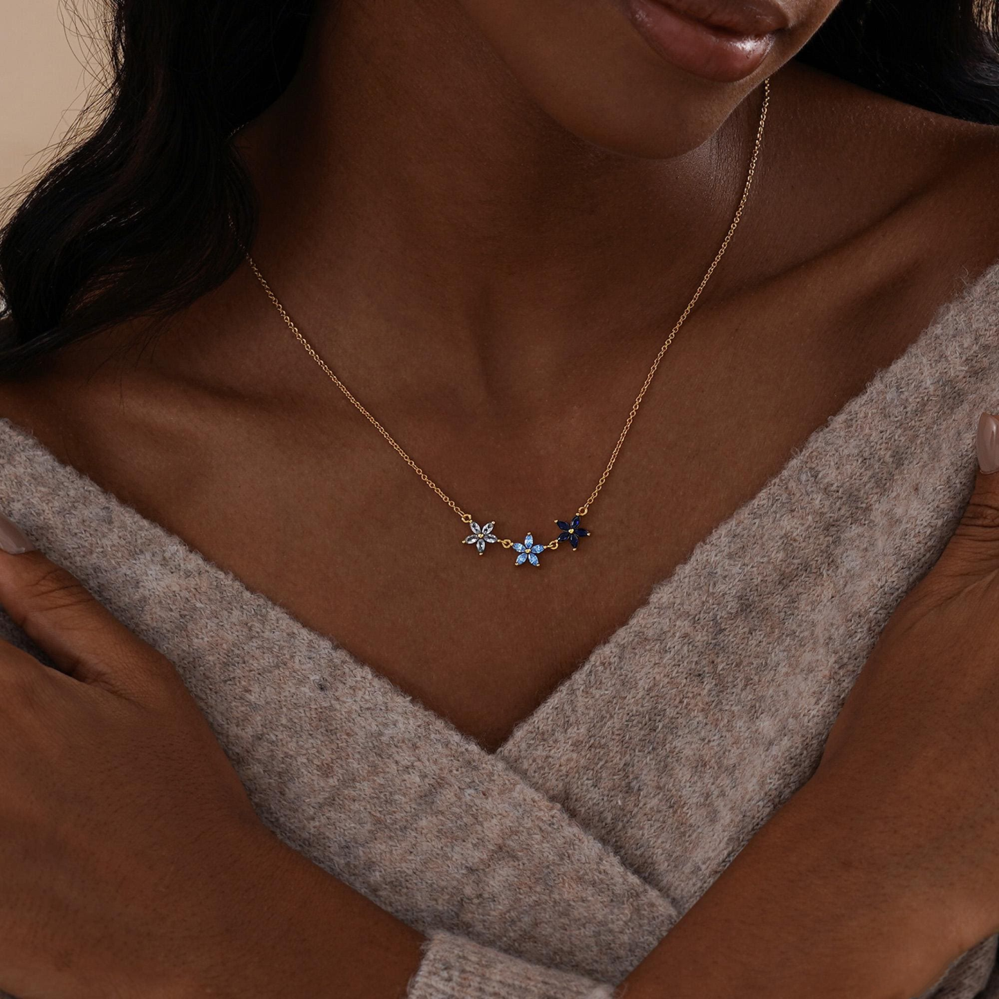 Personalized Family Birthstone Necklace–Forever in Bloom