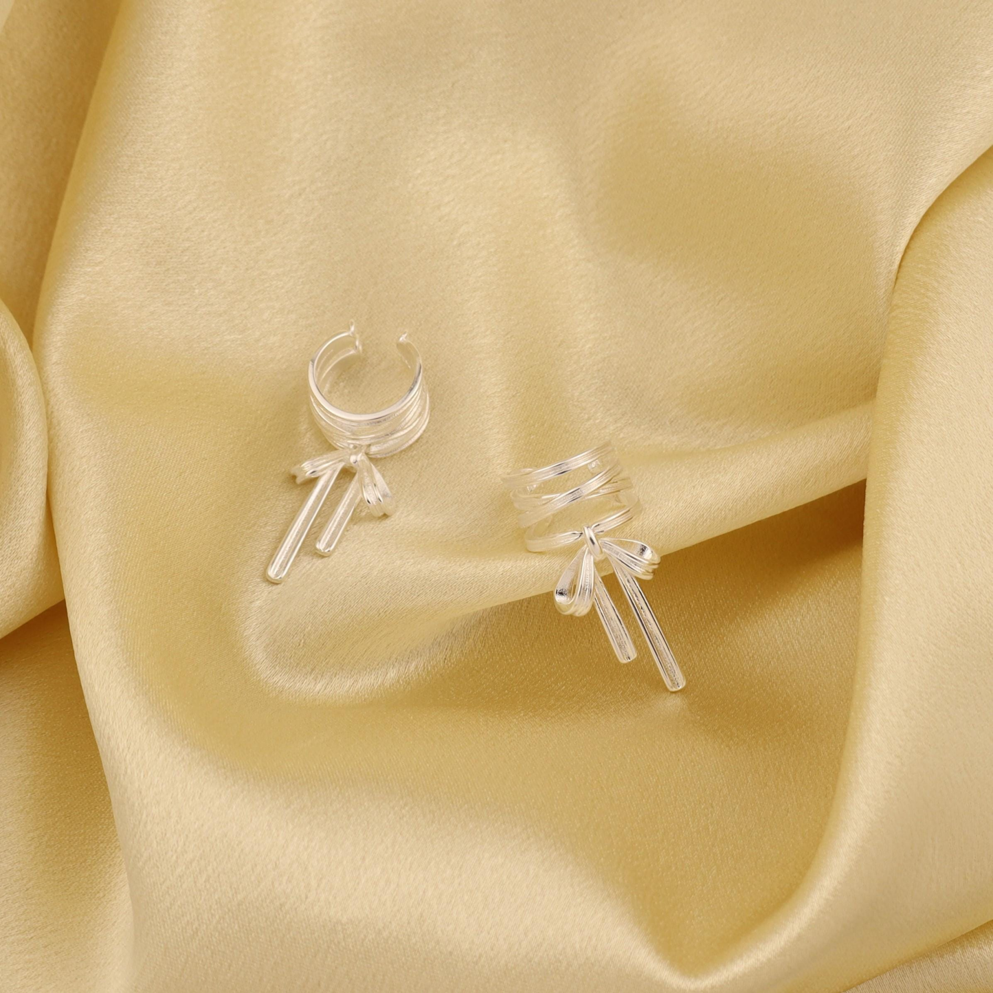 Bow Tie Ear Cuff Earrings (Single)