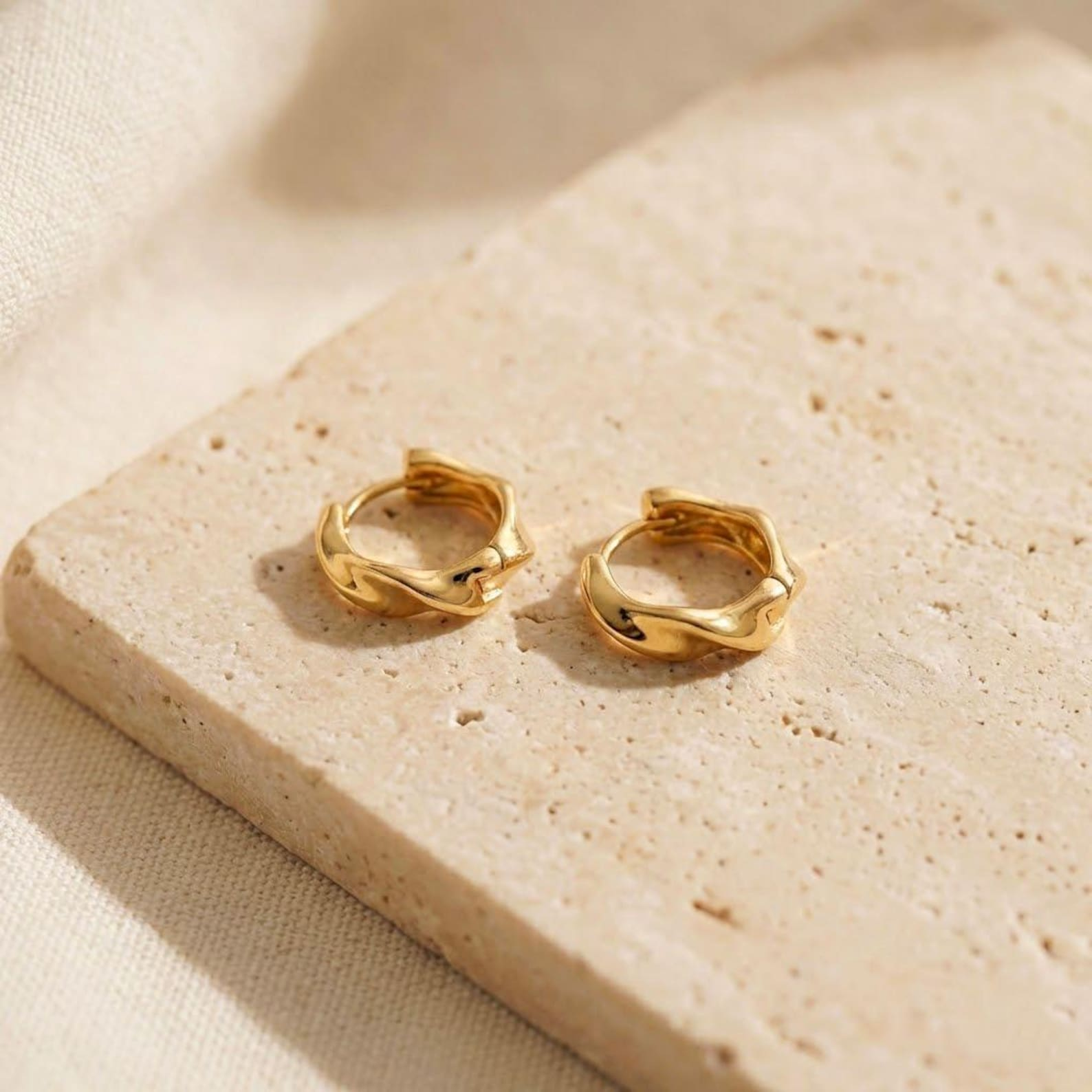 Chunky Twisted Hoops (2 PCS)