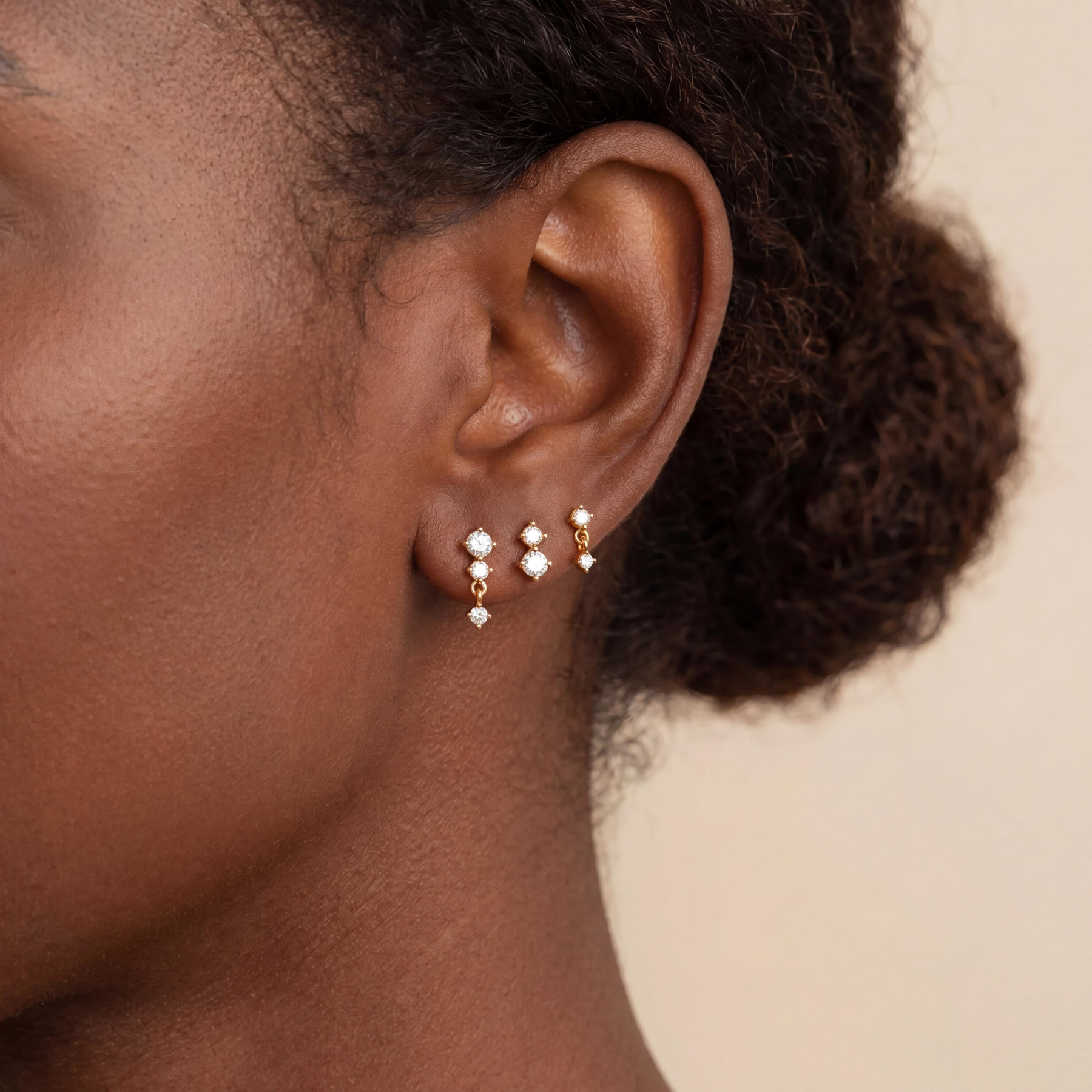 Dainty CZ Earring Set