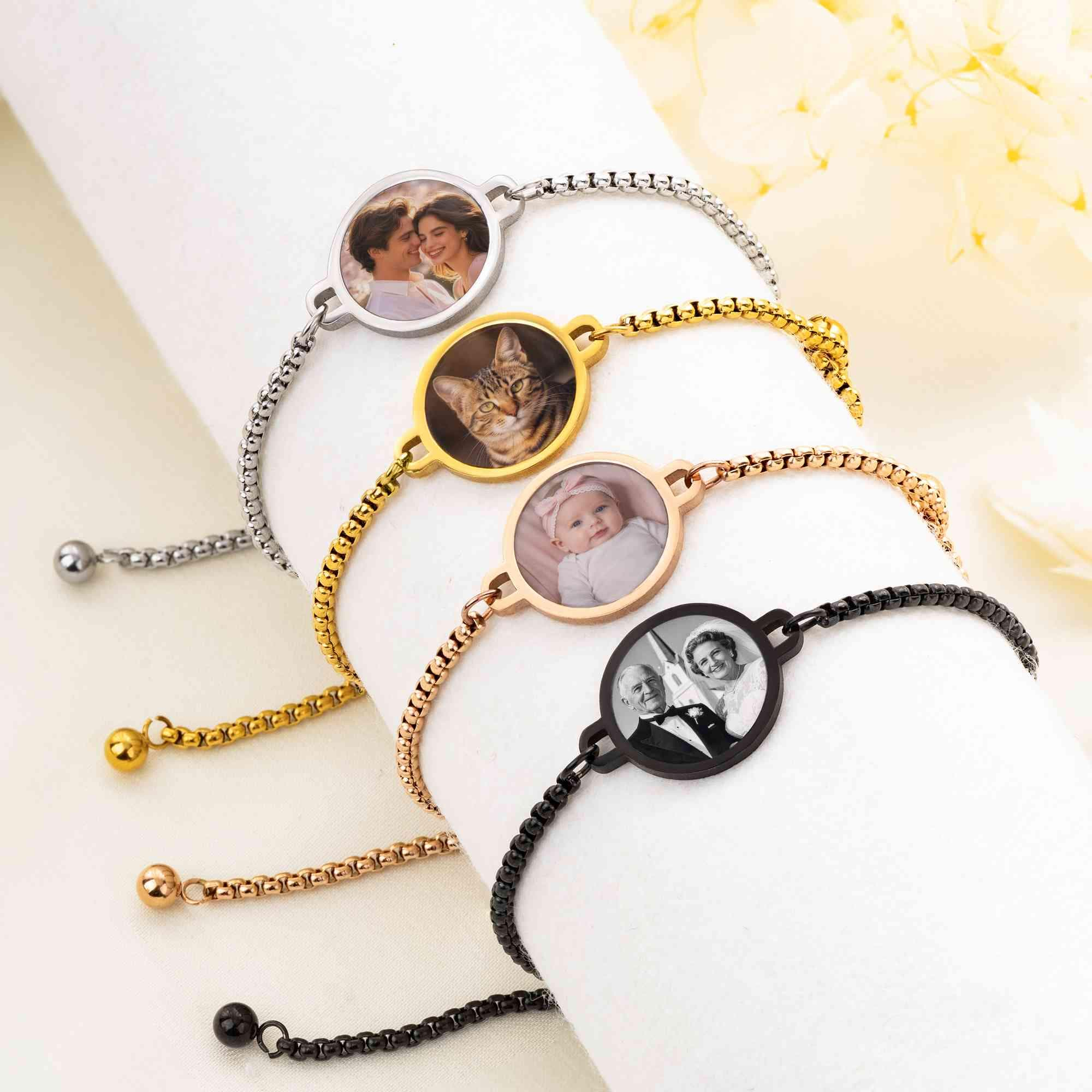 Personalized Heat-Reveal Photo Bracelet — Warmth Brings Memories to Life
