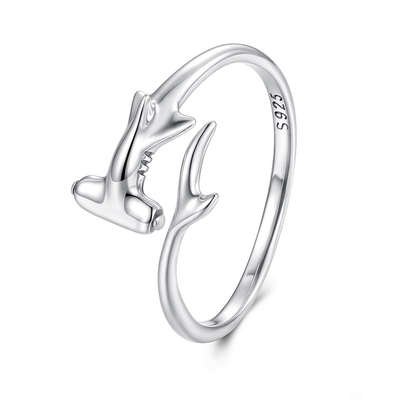 Sterling Silver Hammerhead Shark Ring