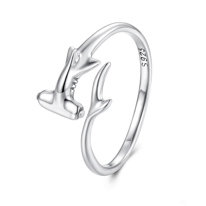 Sterling Silver Hammerhead Shark Ring