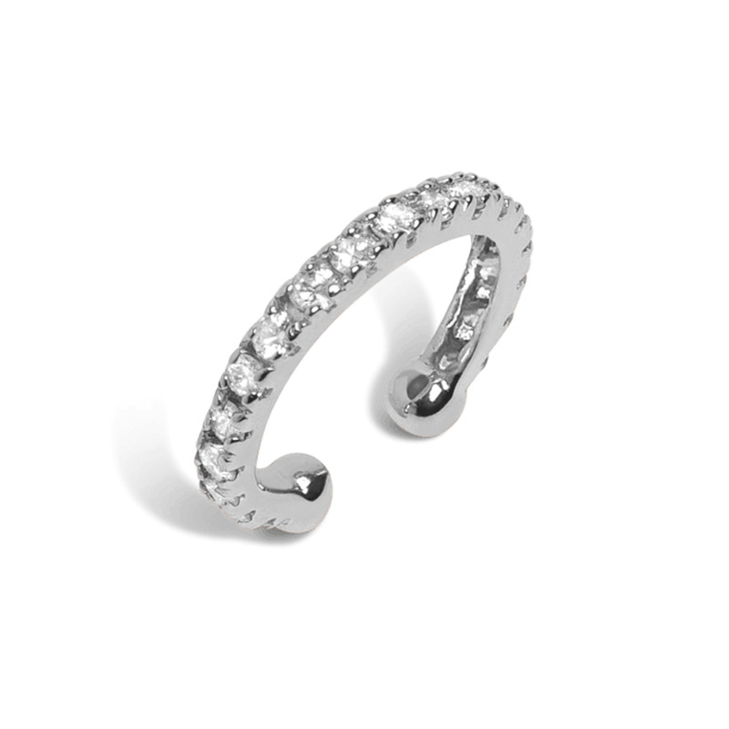 Crystal CZ Ear Cuff — A Ring of Starlight, No Piercing Needed