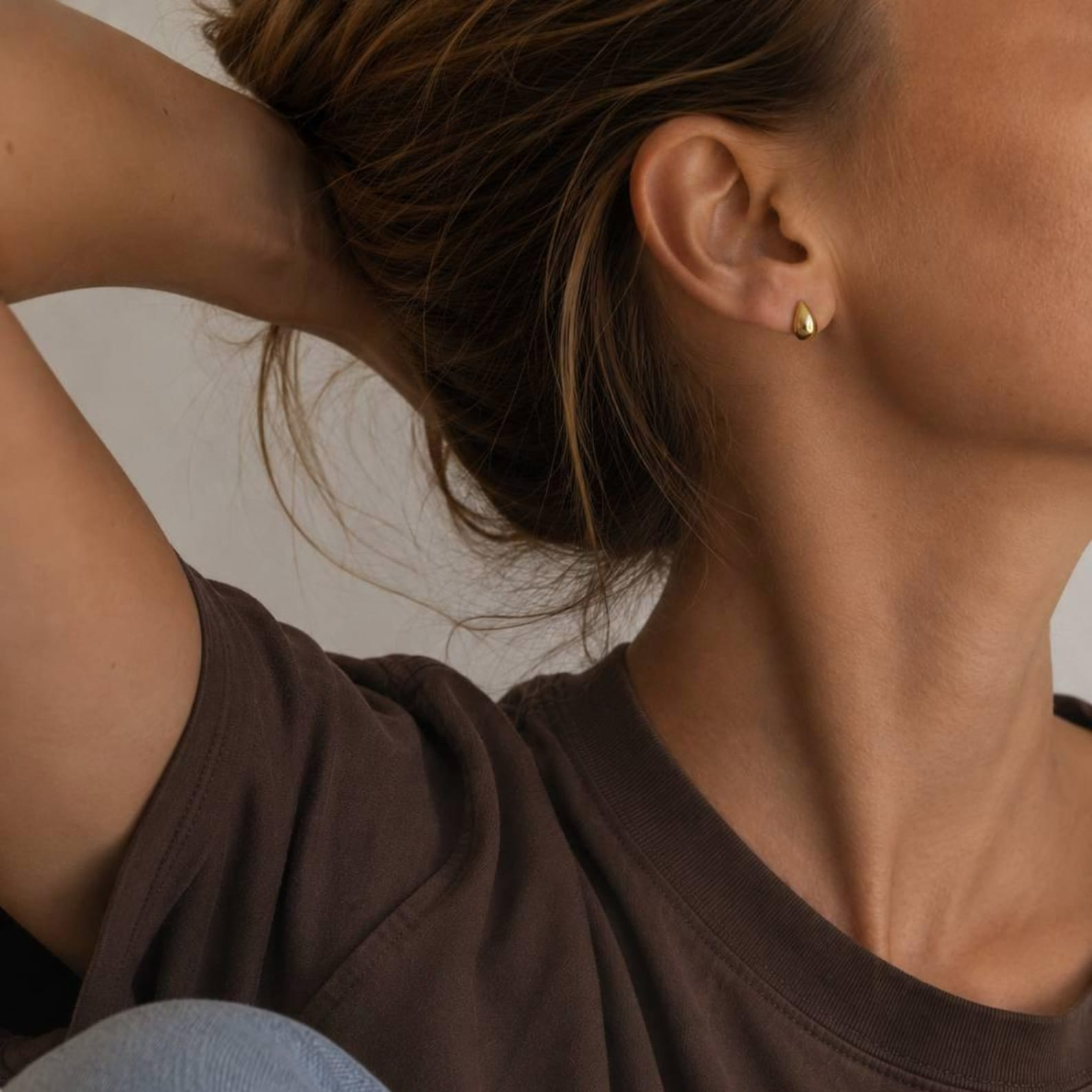 Teardrop Stud Earrings — A Soft Drop of Everyday Shine