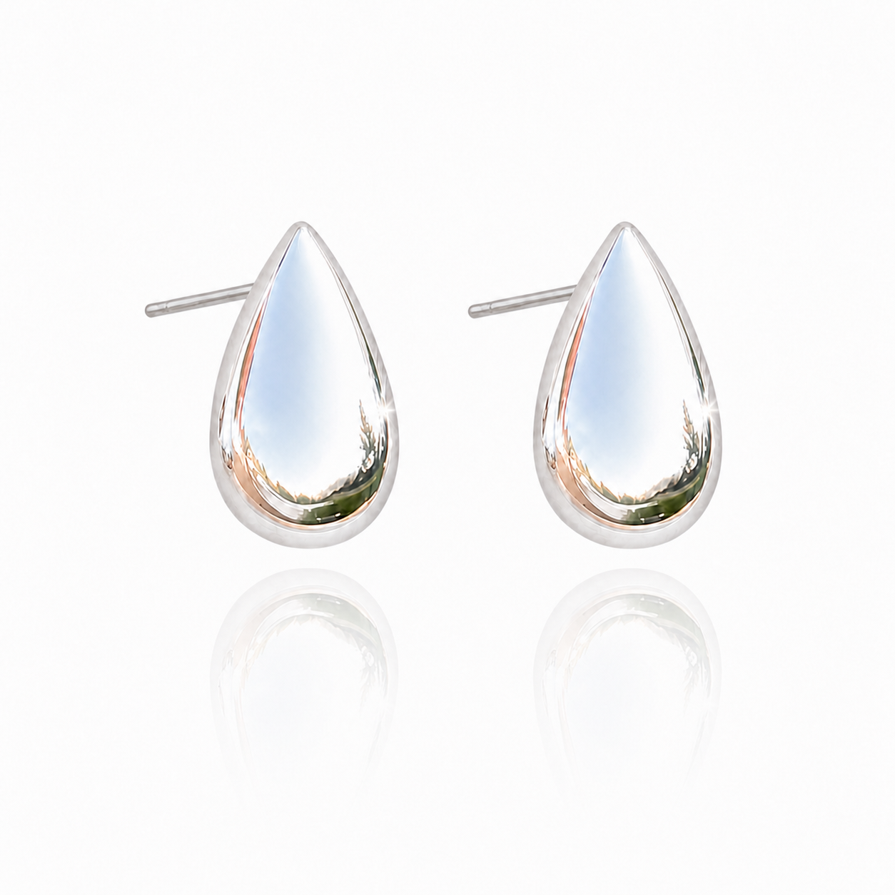 Teardrop Stud Earrings — A Soft Drop of Everyday Shine