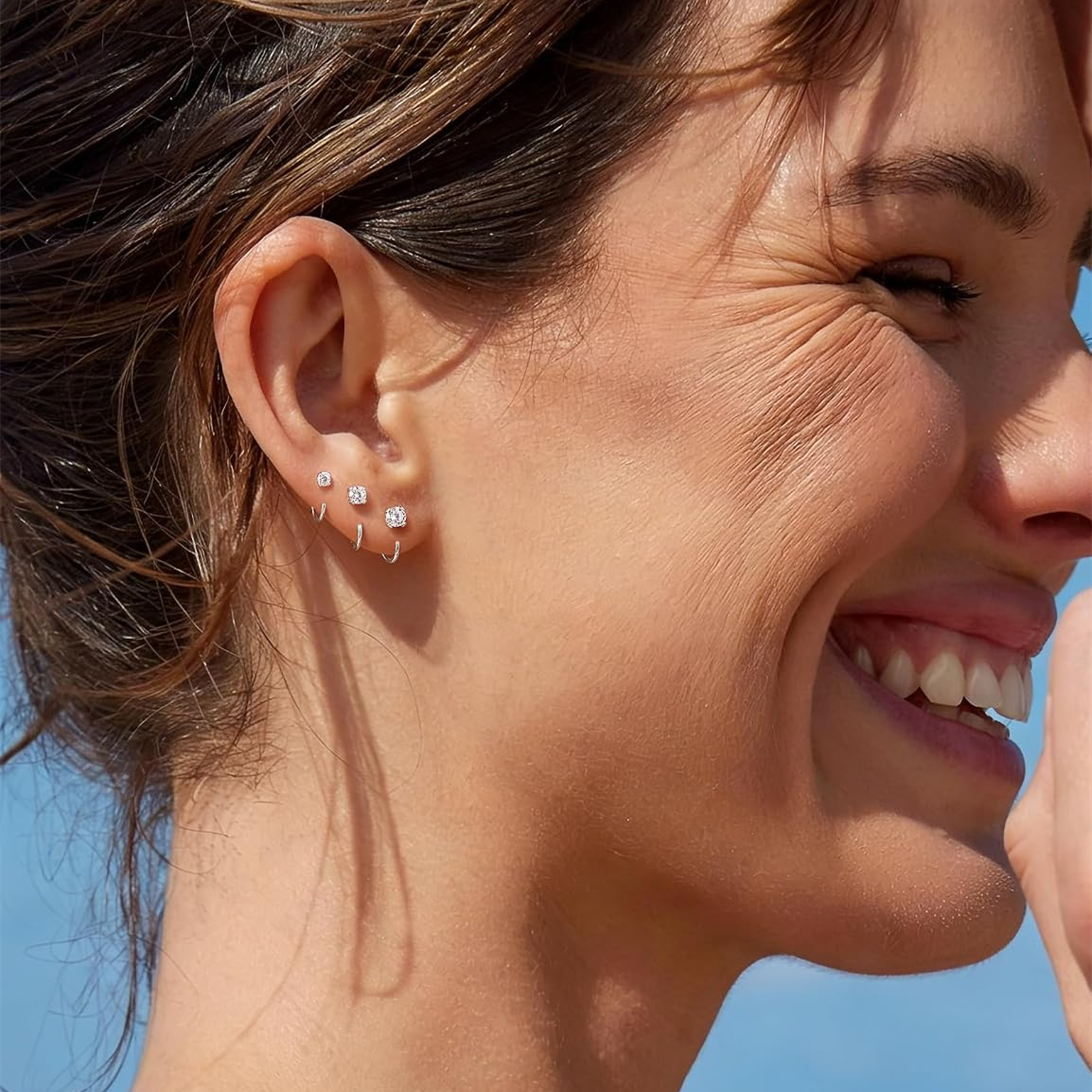 Stackable Half Hoop Earring Set — Sparkle Made Easy