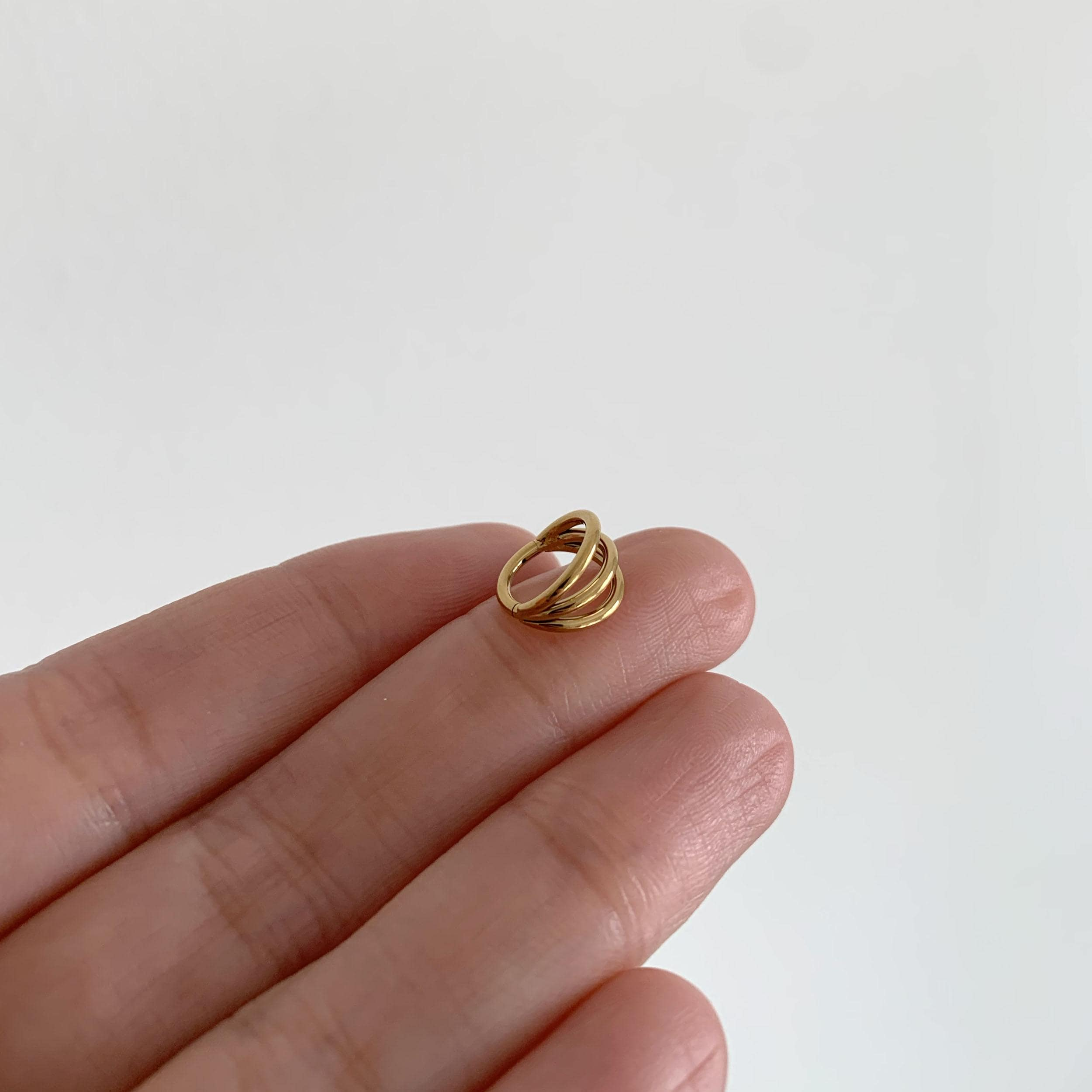 Triple Hinged Ear Cuff Earrings — Three Lines, One Effortless Stack