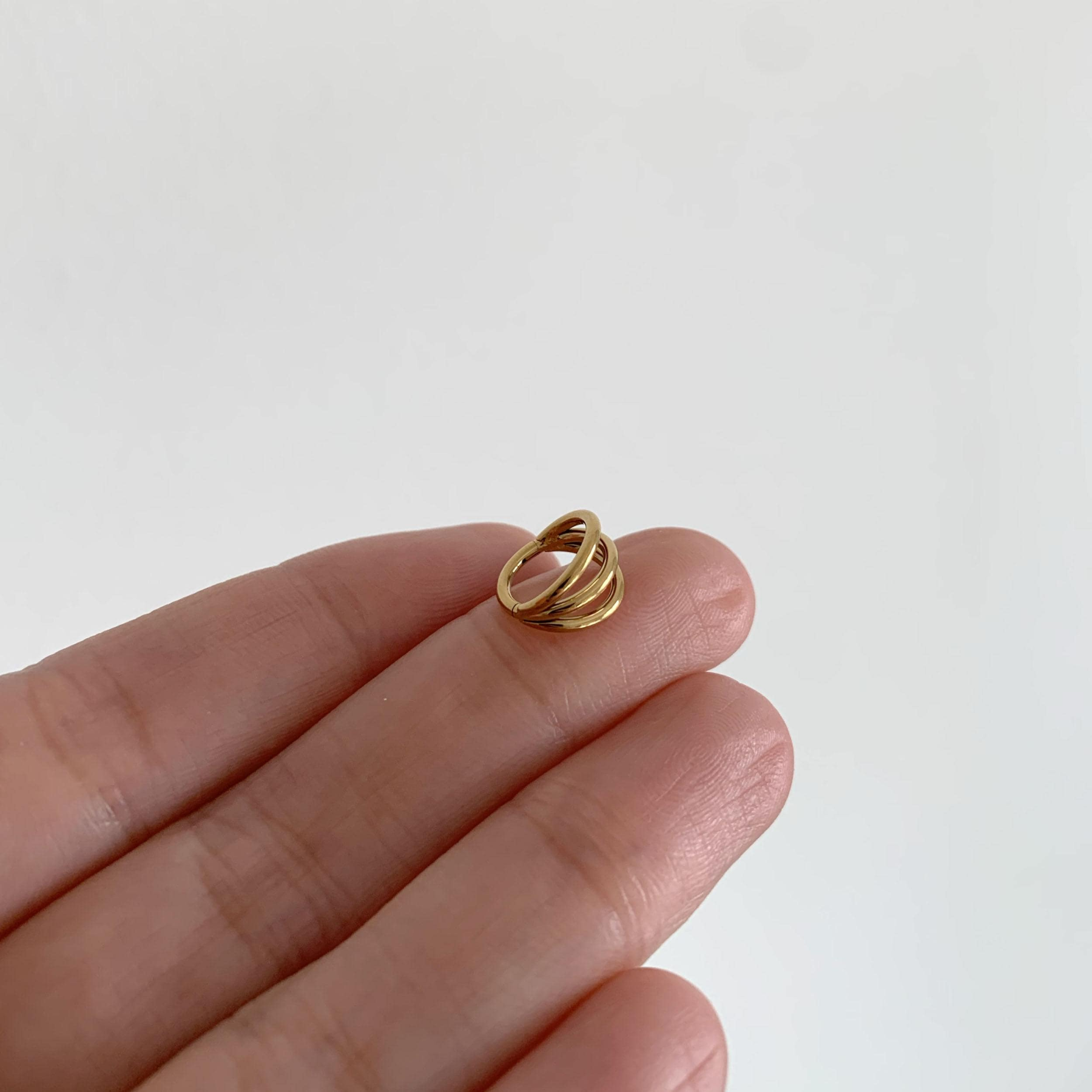 Triple Hinged Ear Cuff Earrings — Three Lines, One Effortless Stack