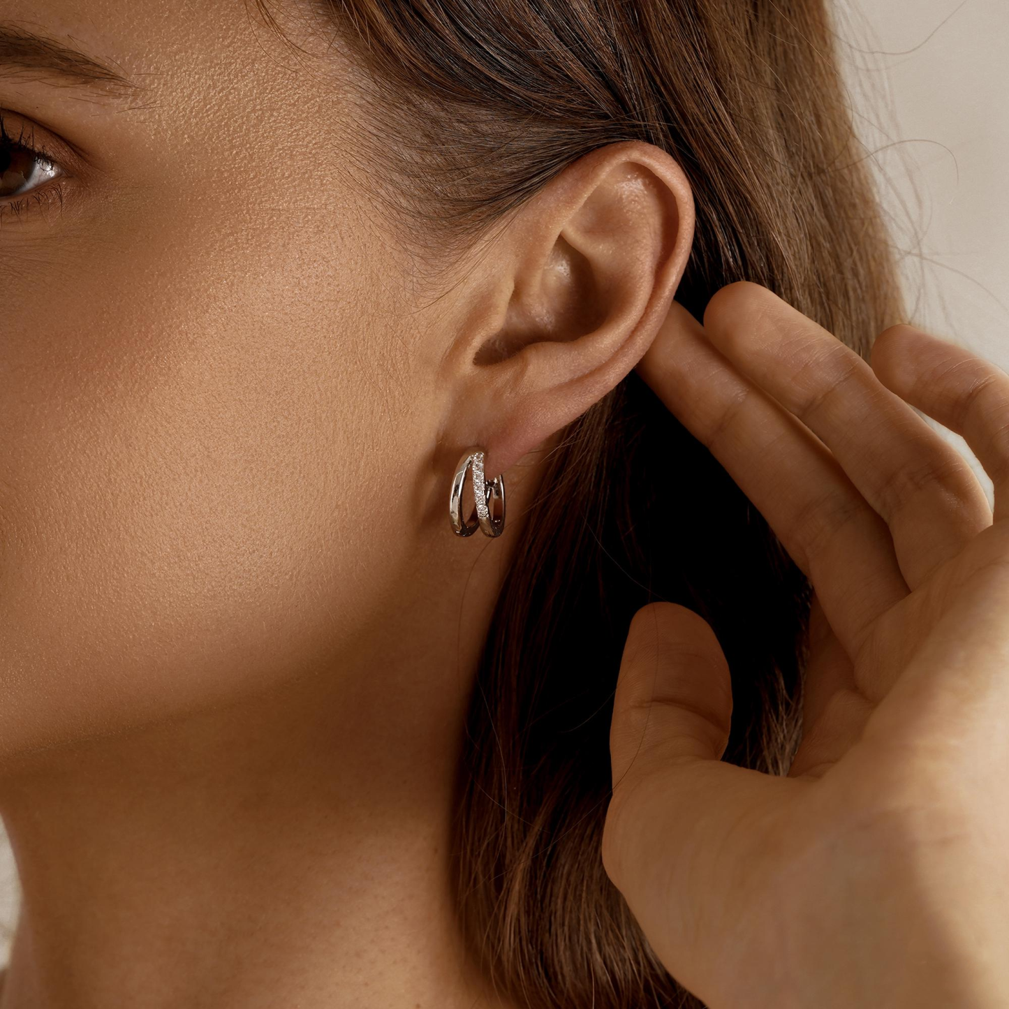 Double Hoop Huggie Earrings(2 PCS)