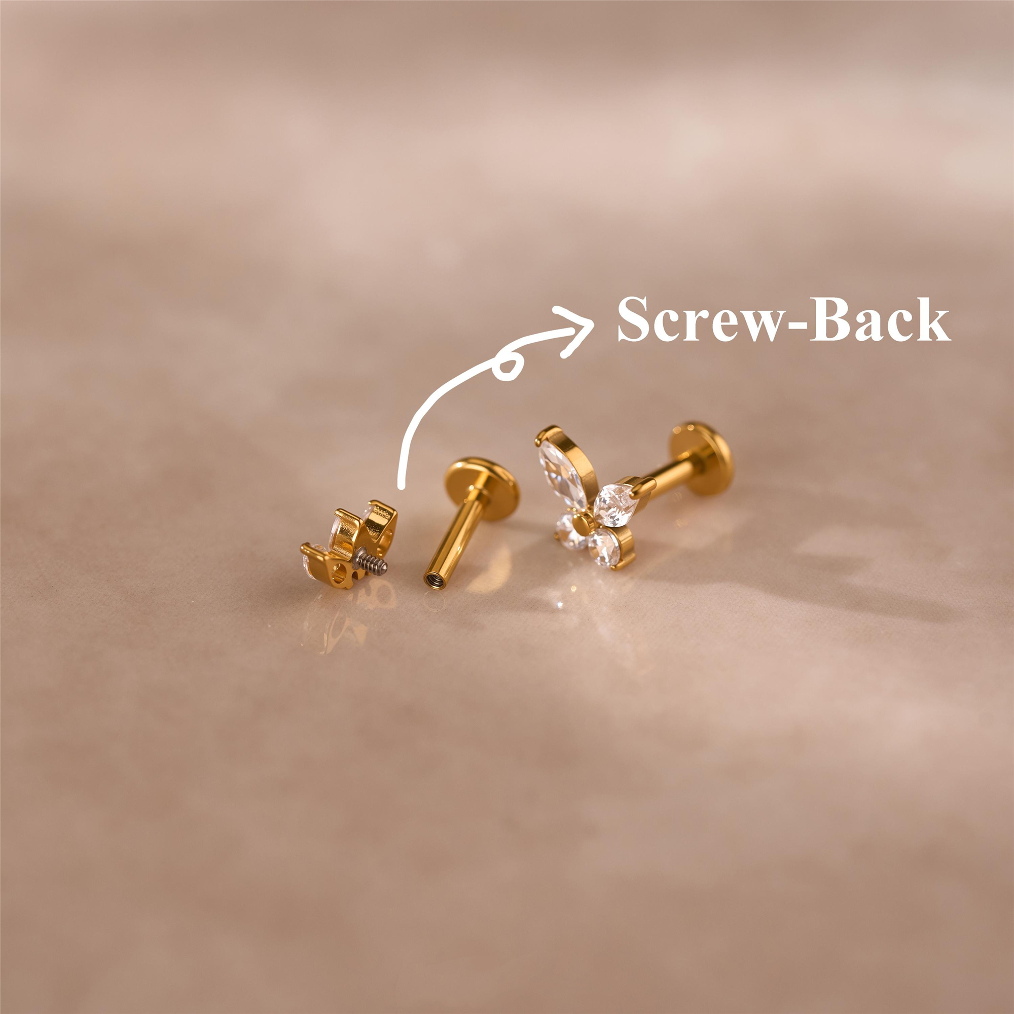 Titanium Flower Stud(1 PC)