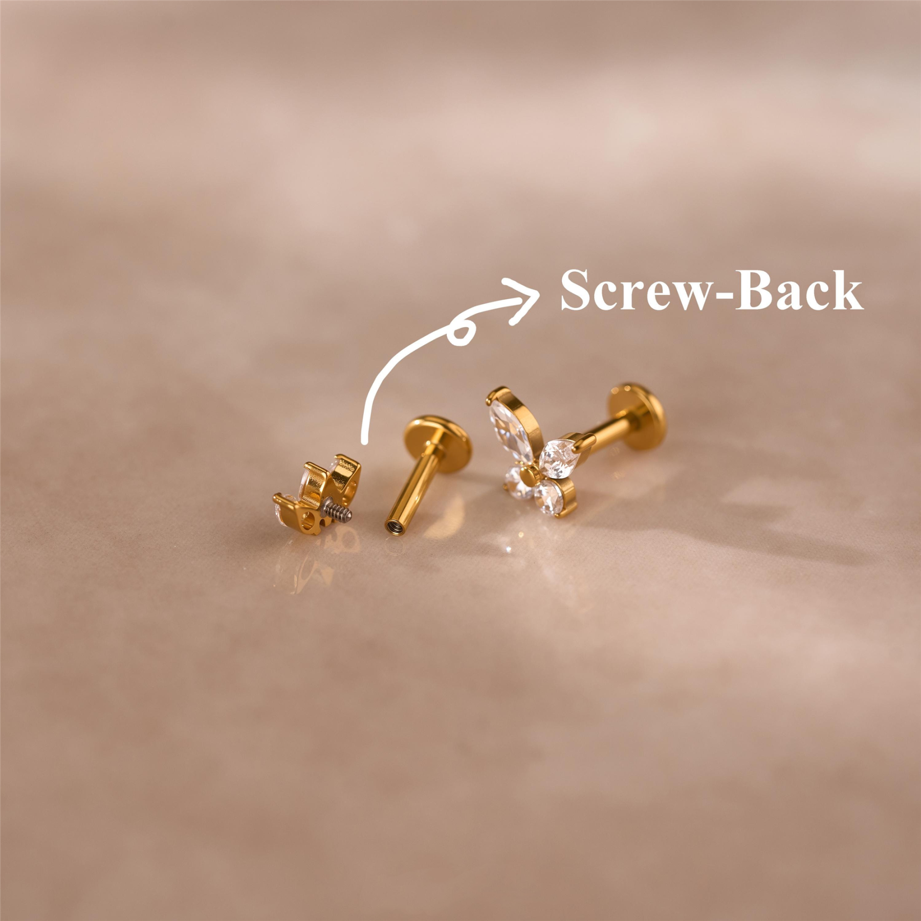 Titanium Flower Stud(1 PC)