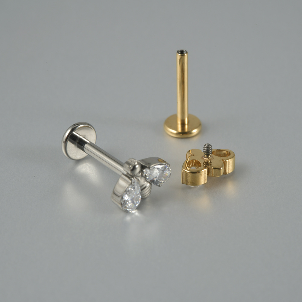 Bee Flat Back Earring — A Tiny Buzz of Sweet Sparkle