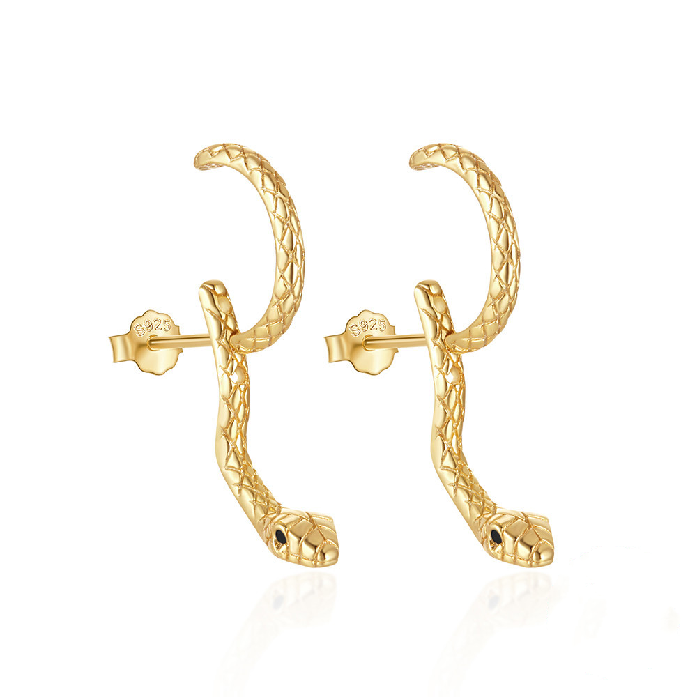 Snake Wrap Stud Earrings
