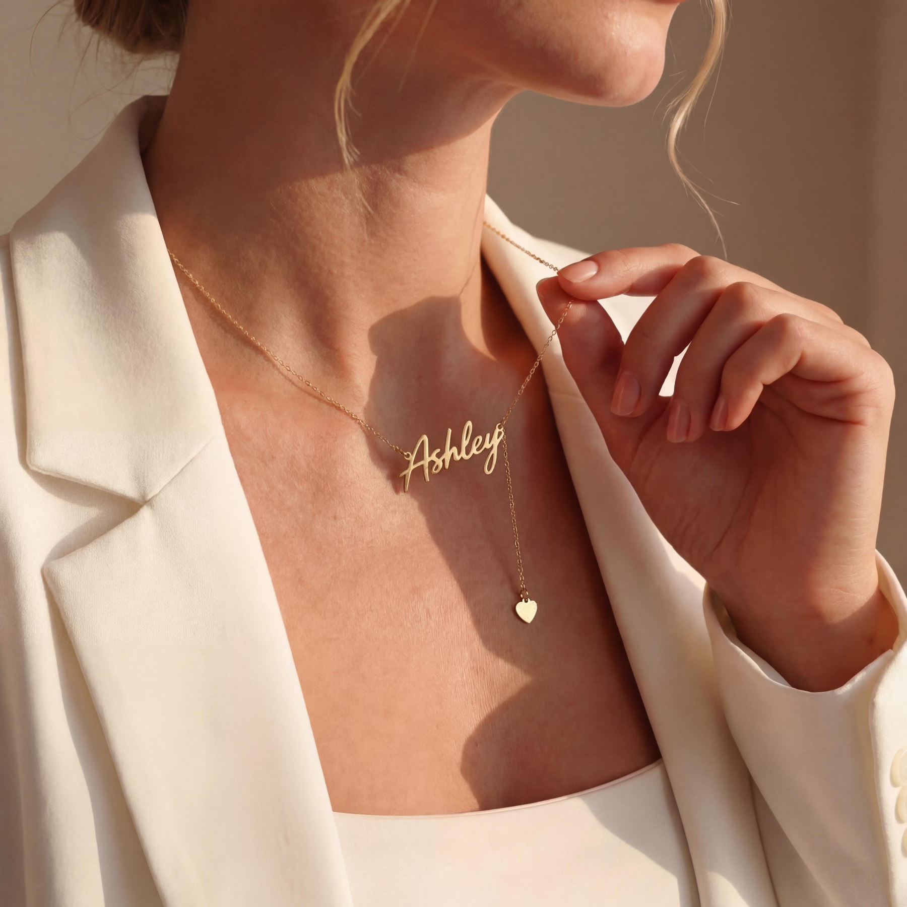 Personalized Name Necklace with Heart