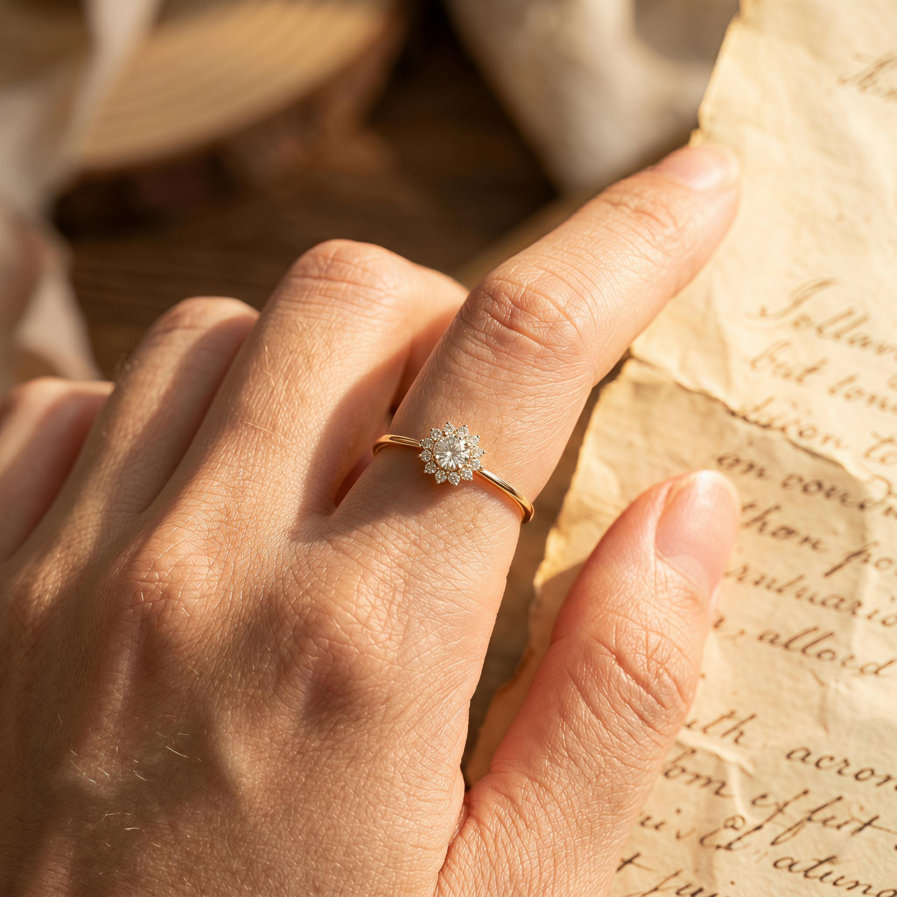 Vintage Bloom Diamond Ring