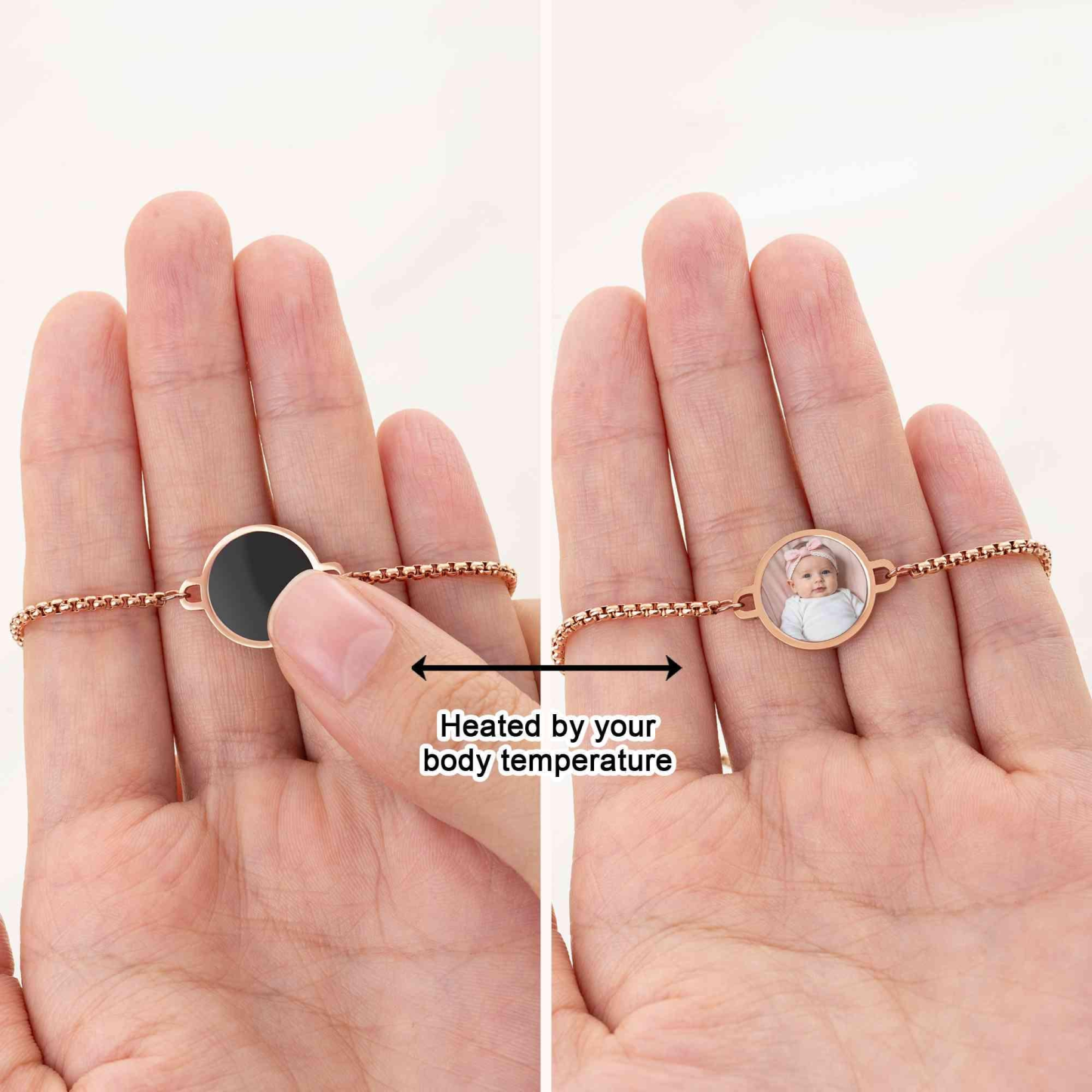 Personalized Heat-Reveal Photo Bracelet — Warmth Brings Memories to Life
