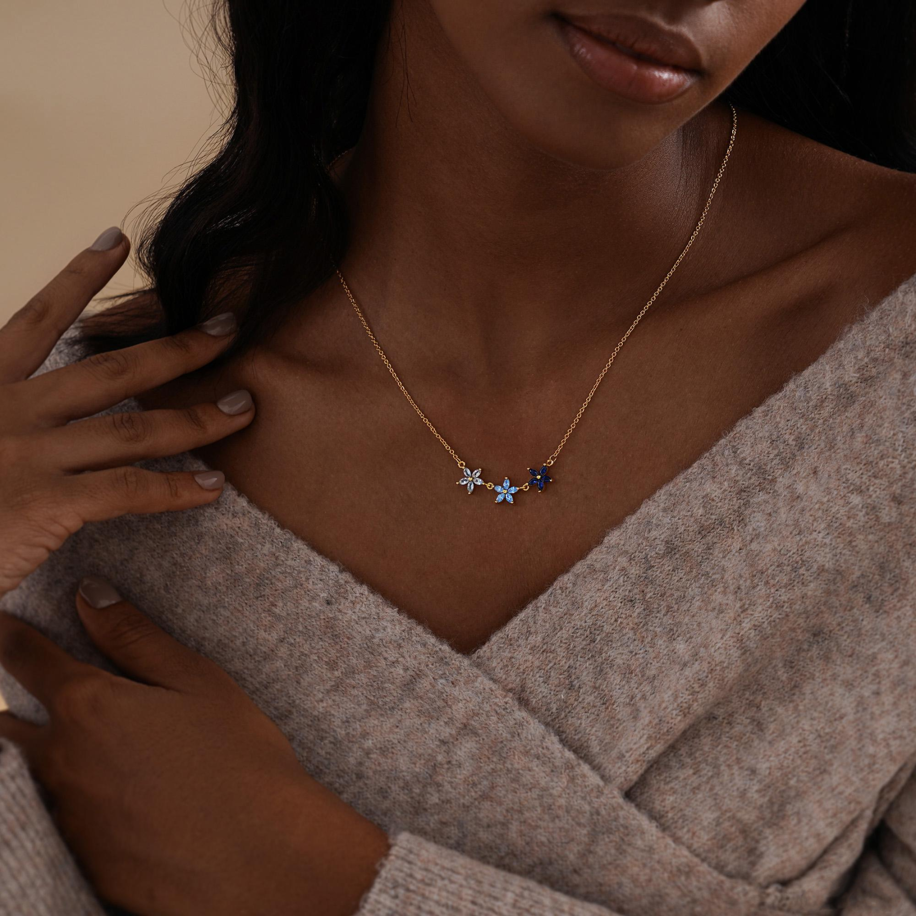 Personalized Family Birthstone Necklace–Forever in Bloom